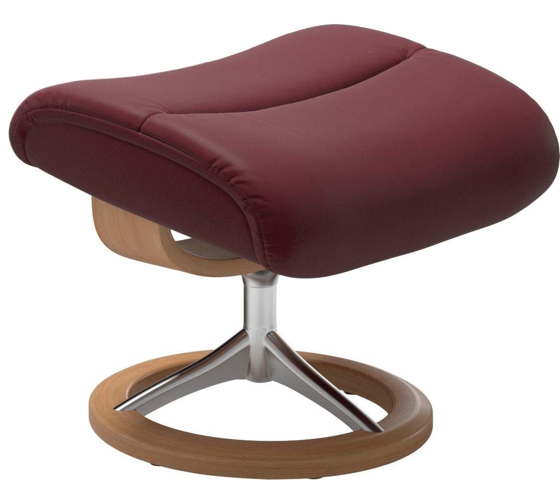 Stressless® Relaxsessel »View«, (Set, Relaxsessel mit Hocker), mit Signature Base, Größe M,Gestell Eiche