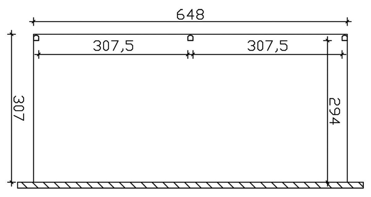 Skanholz Terrassendach »Garda« BxT: 648x307