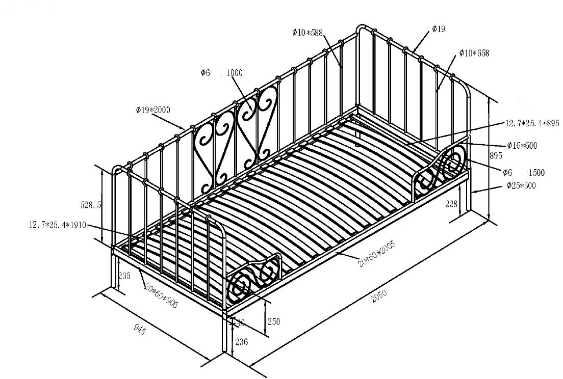 Vipack Jugendbett »Alice«, Metallbett, mit Lattenrost