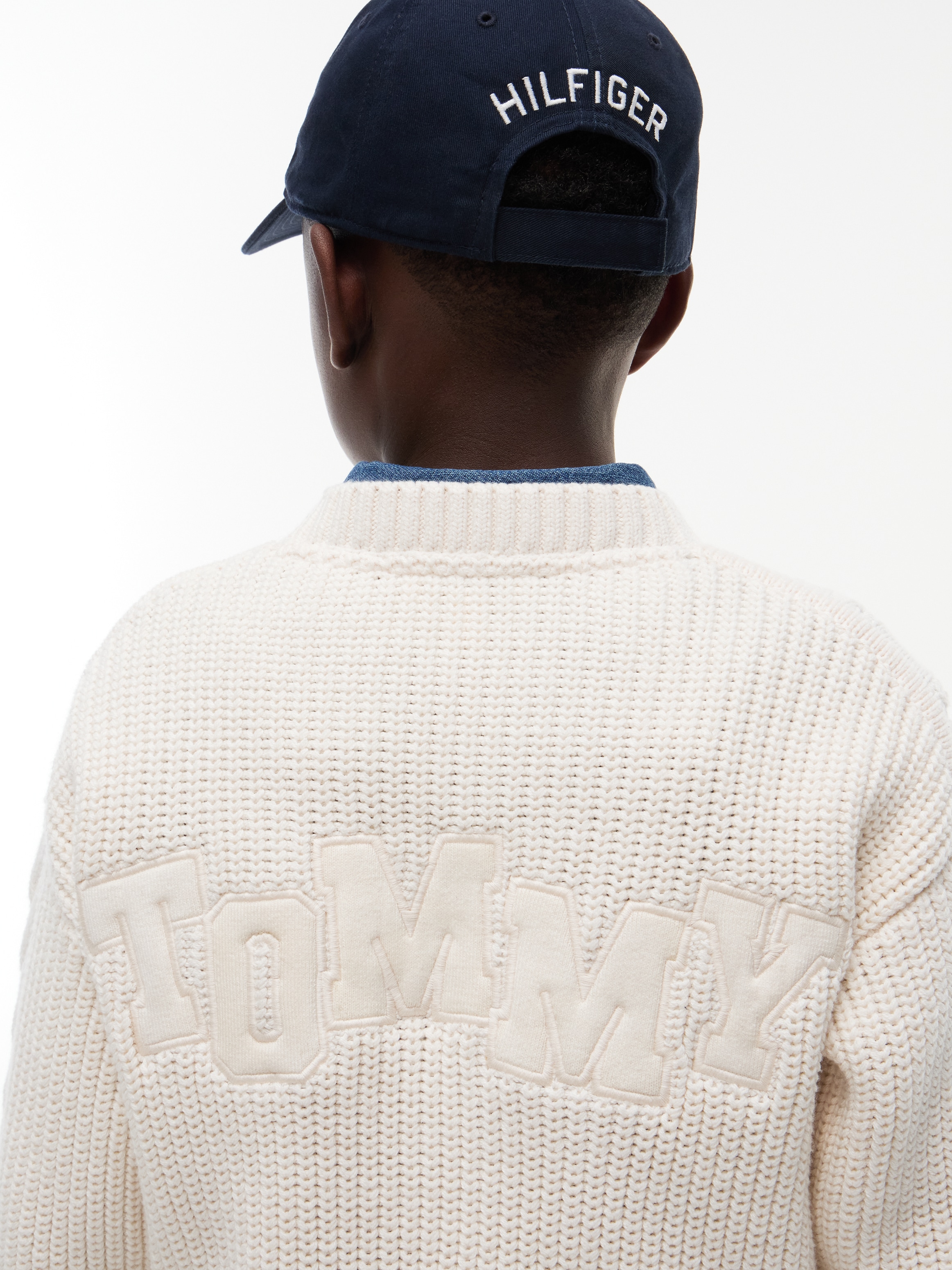Tommy Hilfiger Strickpullover Regular Fit, Baumwoll-Mix, Kinder bis 16 Jahre
