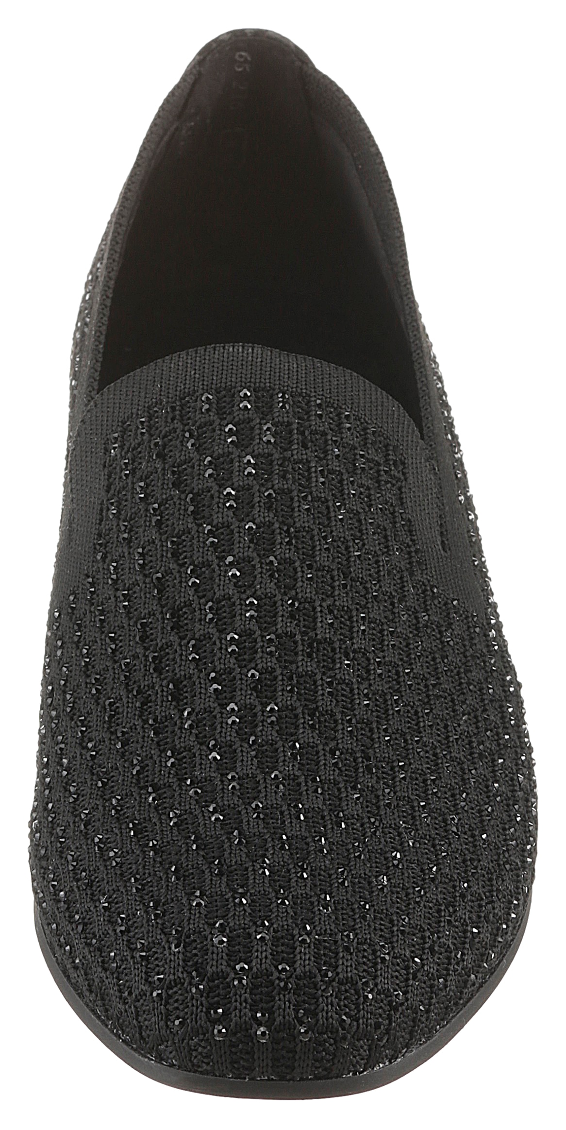 Gabor Slipper, Blockabsatz, Loafer, Bequemschuh mit funkelnden Strass-Steinen