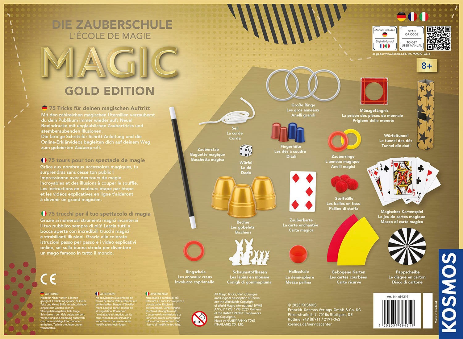 Kosmos Zauberkasten »Die Zauberschule Magic - Gold Edition DFI«