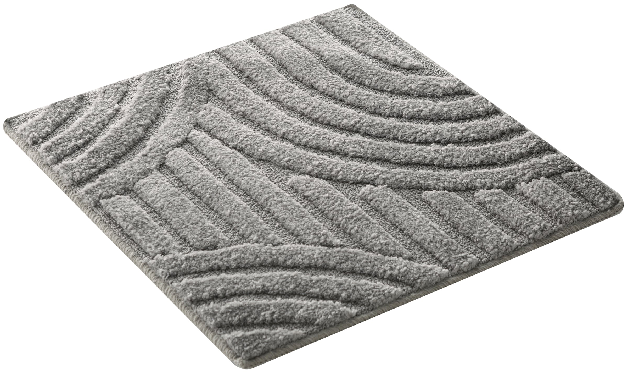 my home Badematte »Regona Scandi, Badvorleger, Badezimmer Teppich, Duschvorleger«, rutschhemmend beschichtet, strapazierfähig, Badteppich, Uni Farben, Hoch-Tief-Effekt, modernes Muster, Zen