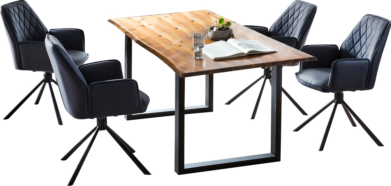 SalesFever Essgruppe, (Set, 5 tlg.), Stühle mit 360 Grad Drehplatte unter d günstig online kaufen