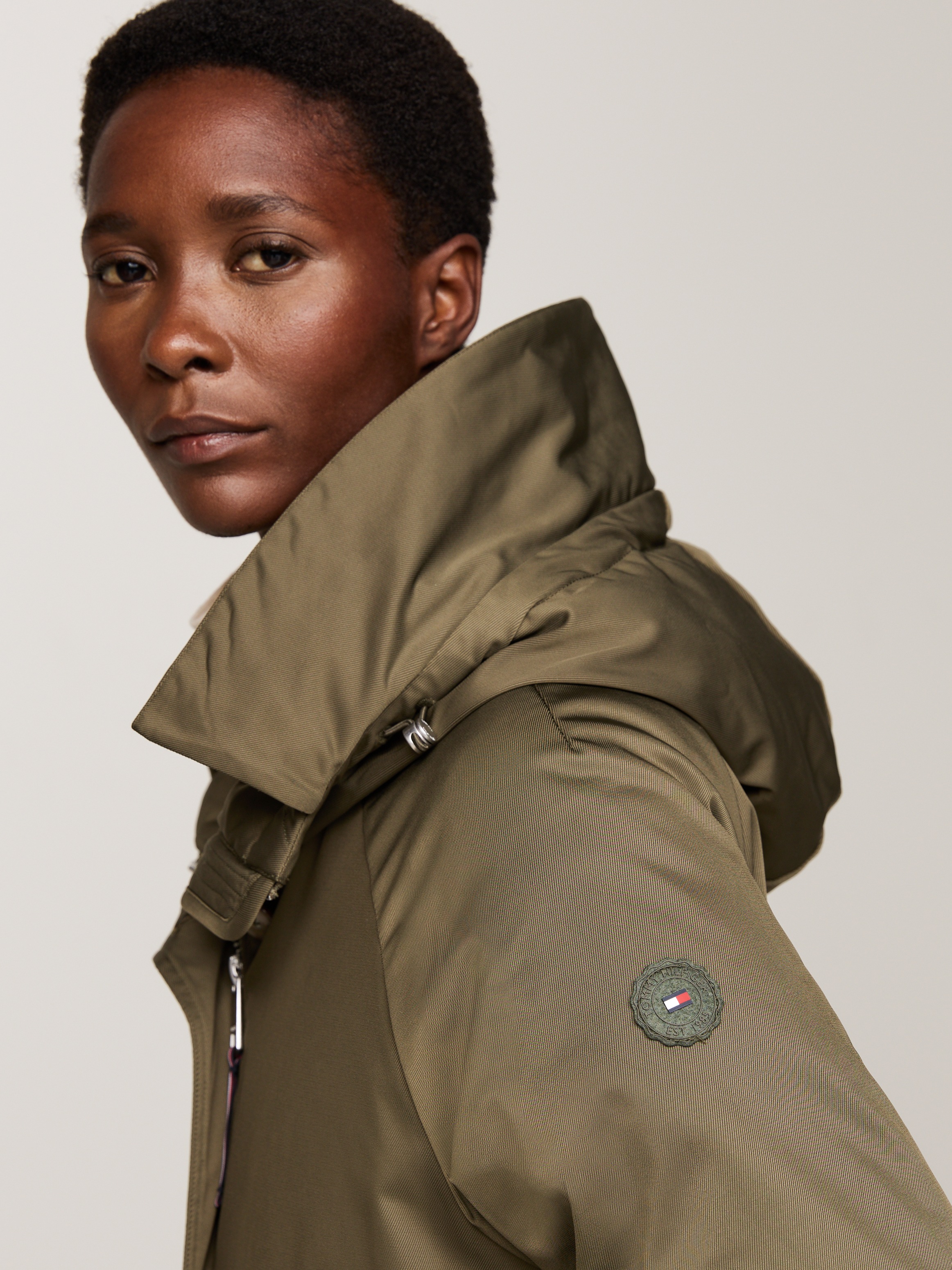Tommy Hilfiger Parka, mit Kapuze, mit Logopatch