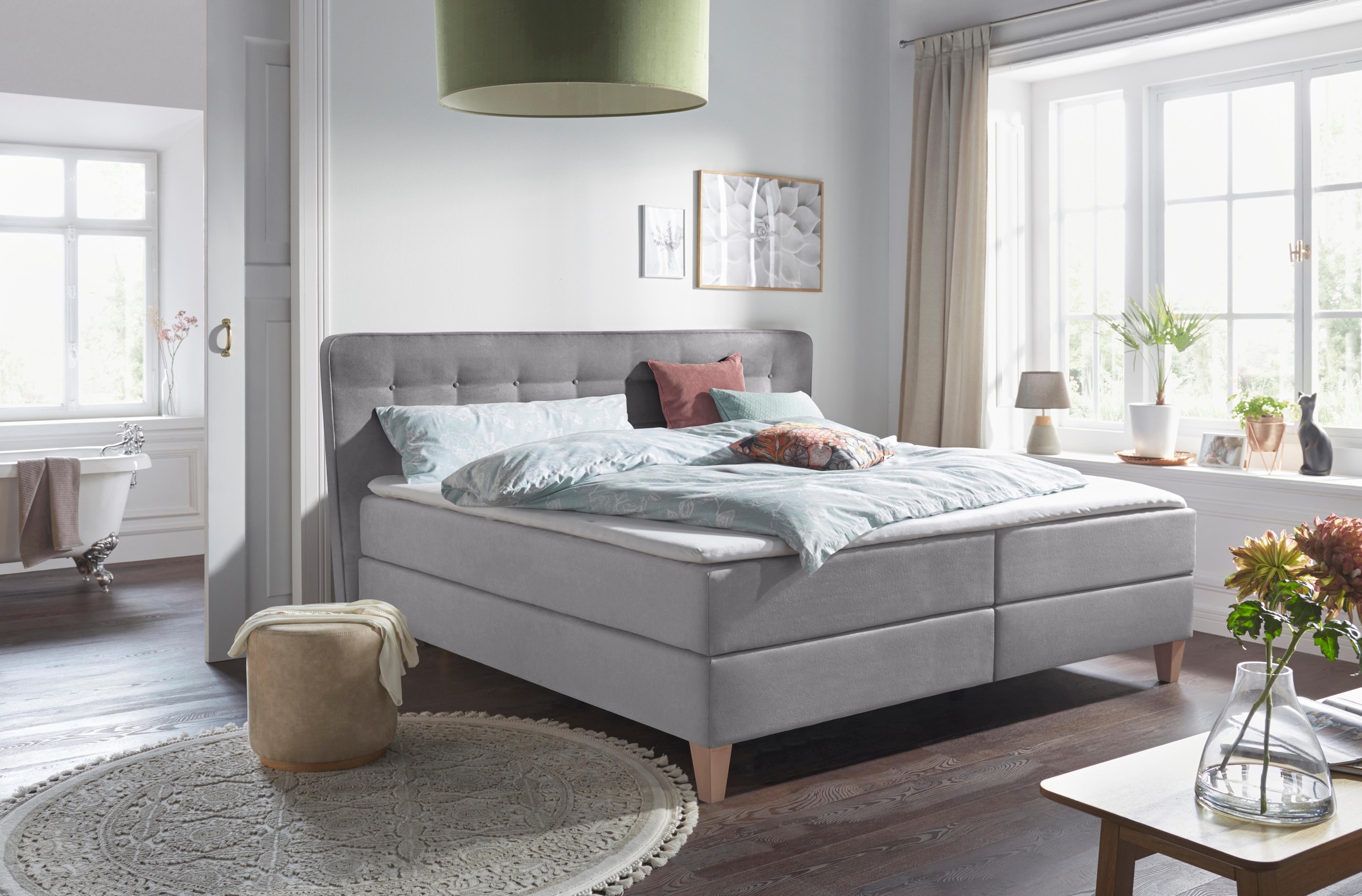 Home affaire Boxspringbett »Ascola«, incl. Topper, 5, Breiten, 3 Ausführungen, 2 Härtegrade