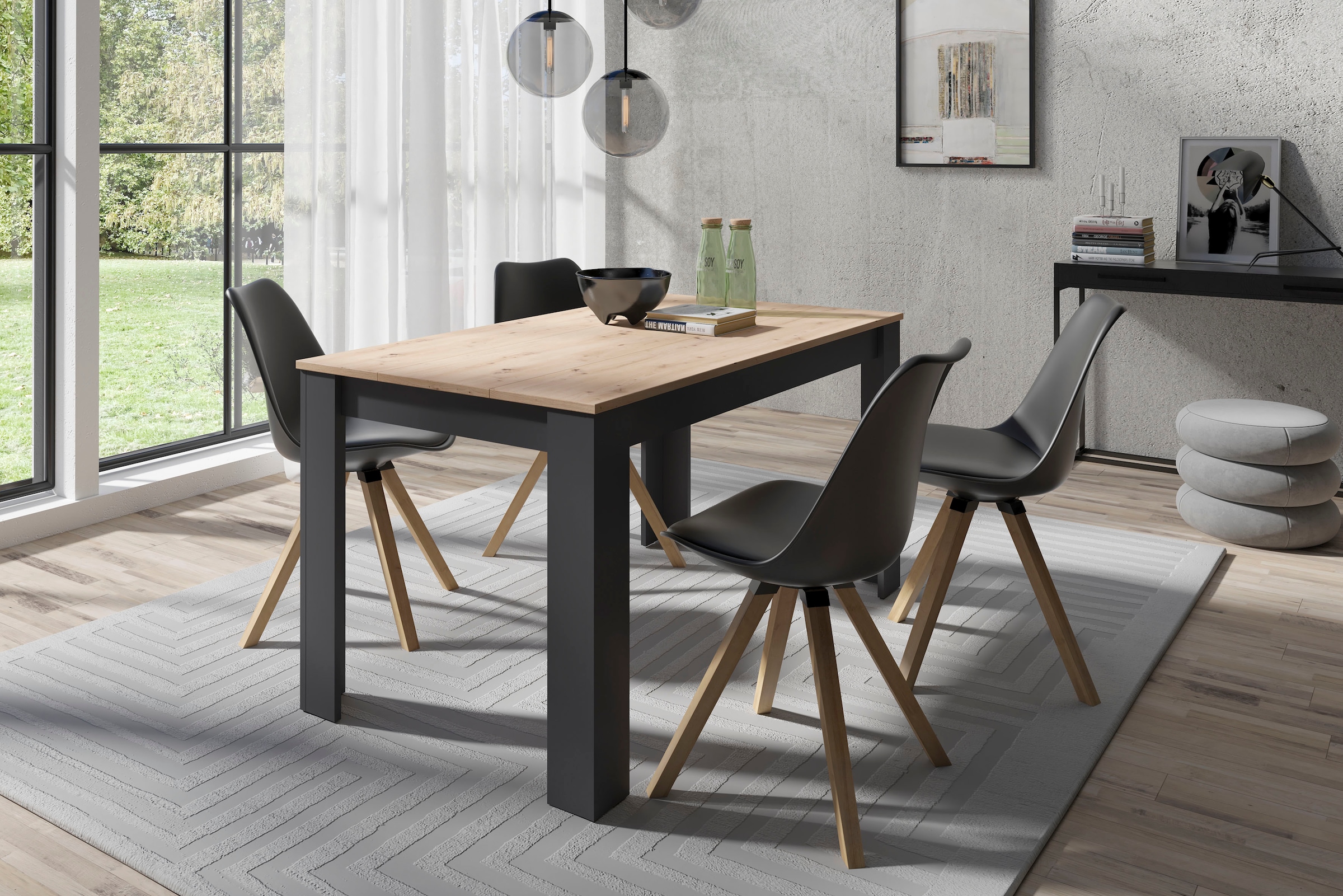 byLIVING Essgruppe »Kira« Set, 5 Stk. tlg. modernes Set mit 4 Stühlen in mehreren Farben und Größen erhältlich