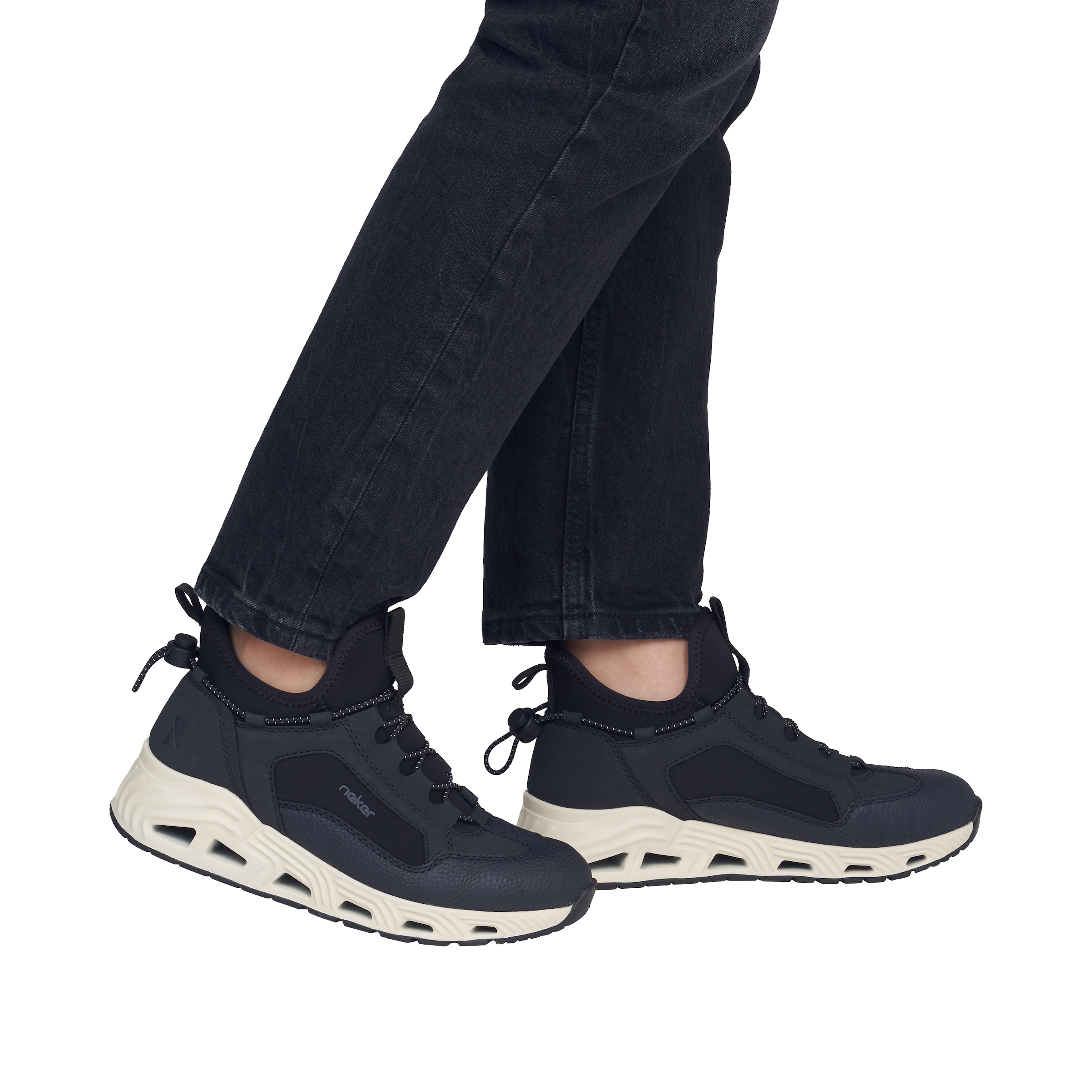 Rieker Slip-On Sneaker  Freizeitschuh, Schlupfboots, High-Top-Sneaker, Slip-On mit Gummizug