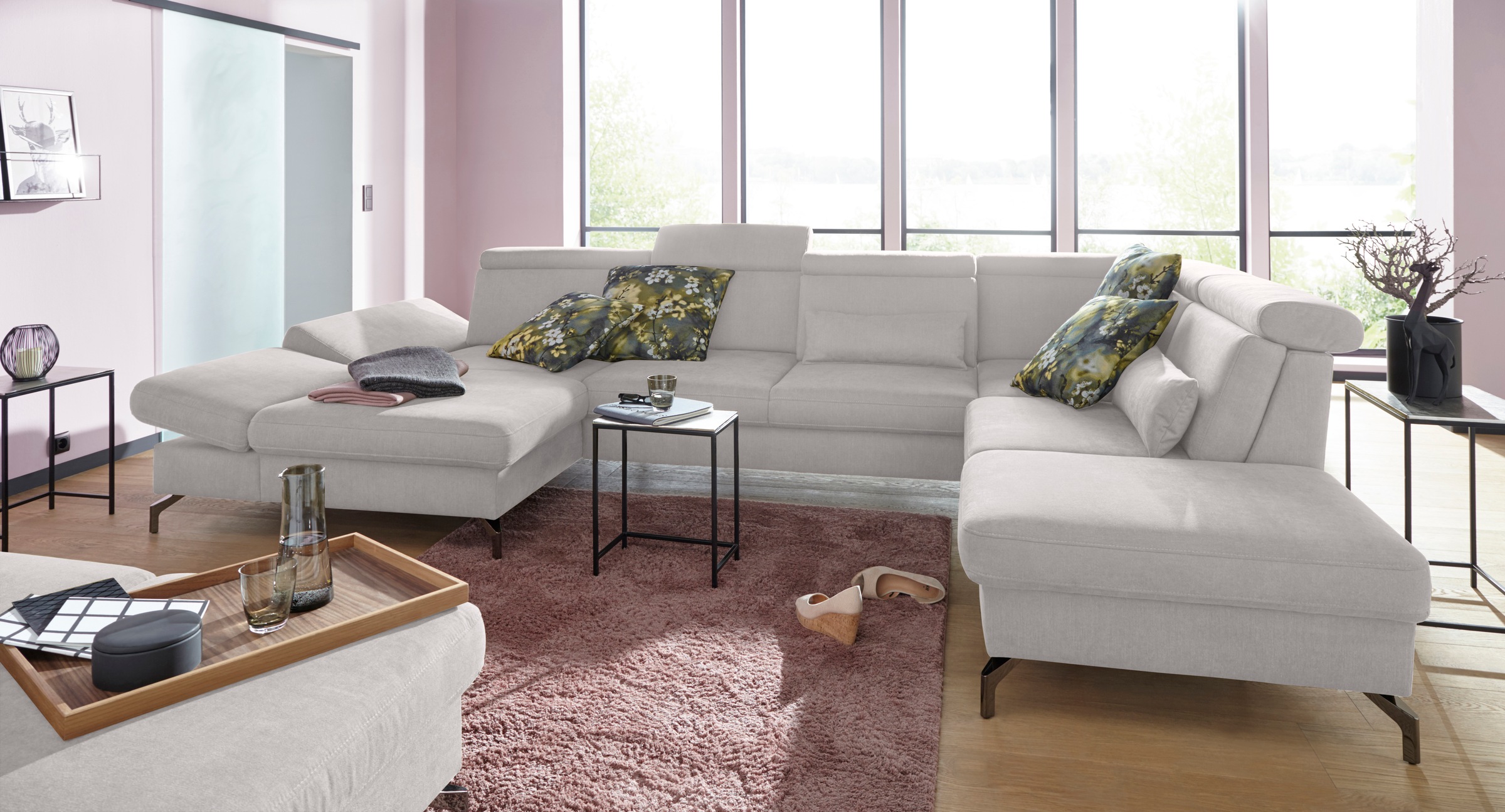 sit&more Wohnlandschaft Brisbane U-Form, Fußhöhe 12 günstig online kaufen