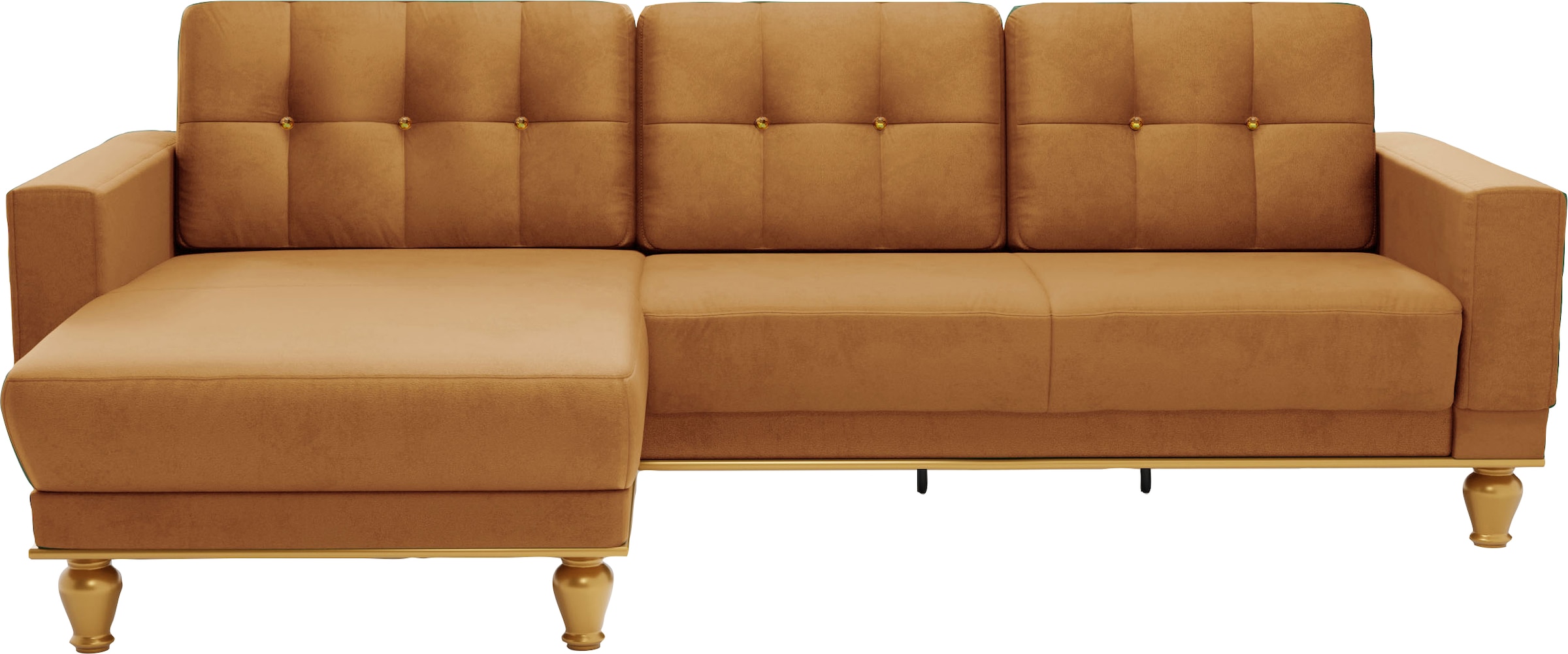 sit&more Ecksofa »Orient 5 L-Form«, mit Strass-Stein, wahlweise mit Bettfunktion und Bettkasten