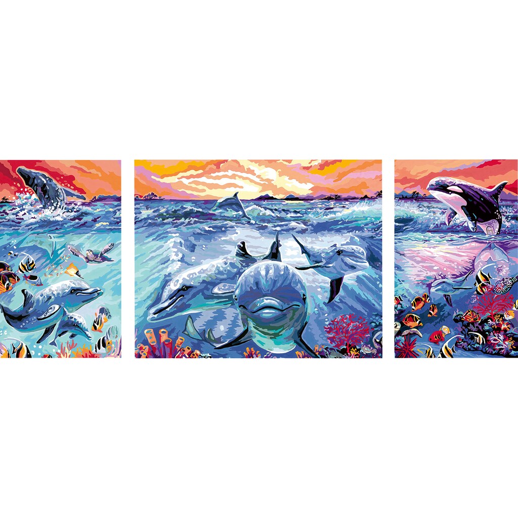 Ravensburger Malen nach Zahlen »CreArt, Dolphins at Sunset«
