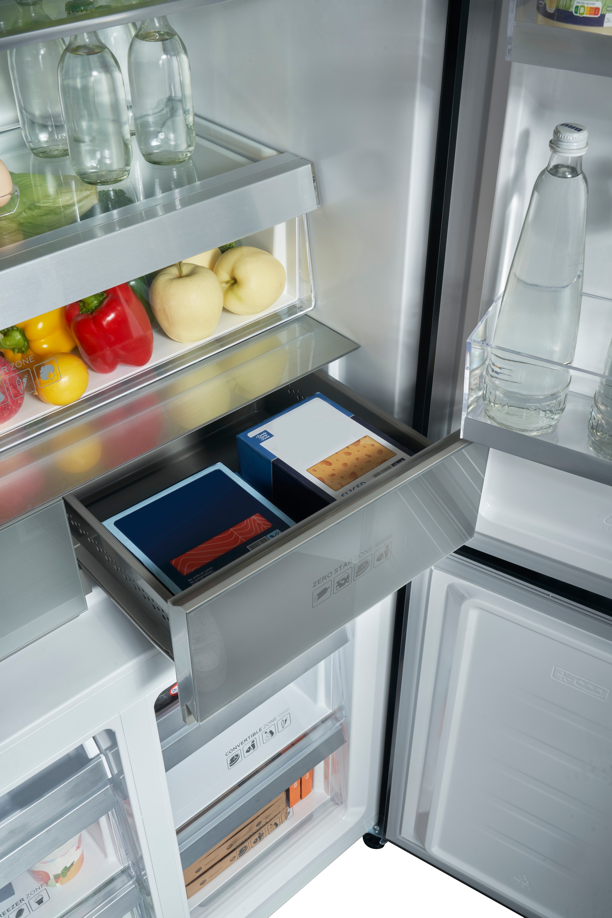 Hanseatic Multi Door »HCDA19090CBI« 190,5 cm hoch 91 cm breit NoFrost, Multizone, Display, Türalarm