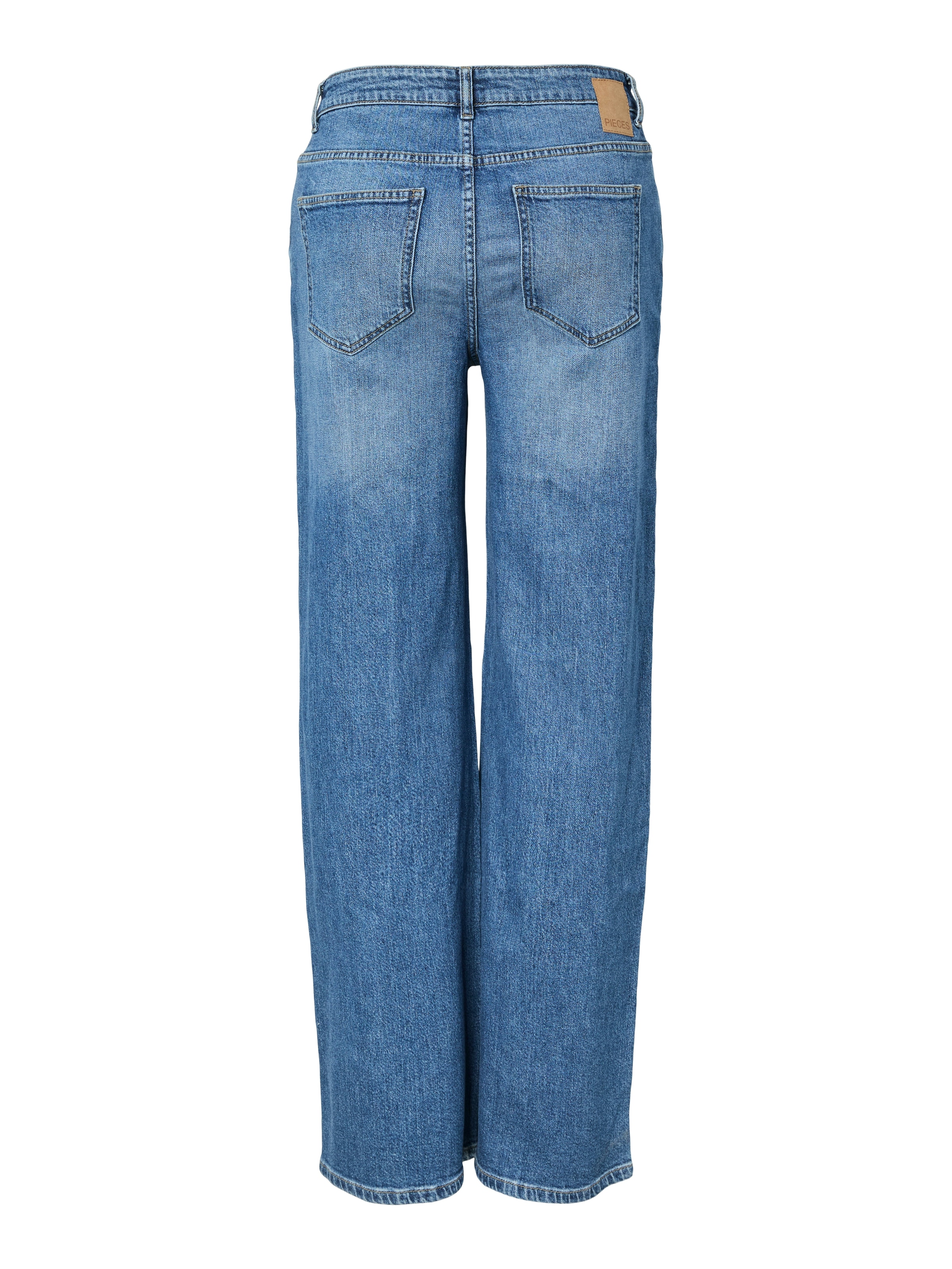 pieces Weite Jeans »PCSILKE MW WIDE JEANS MB NOOS BC«