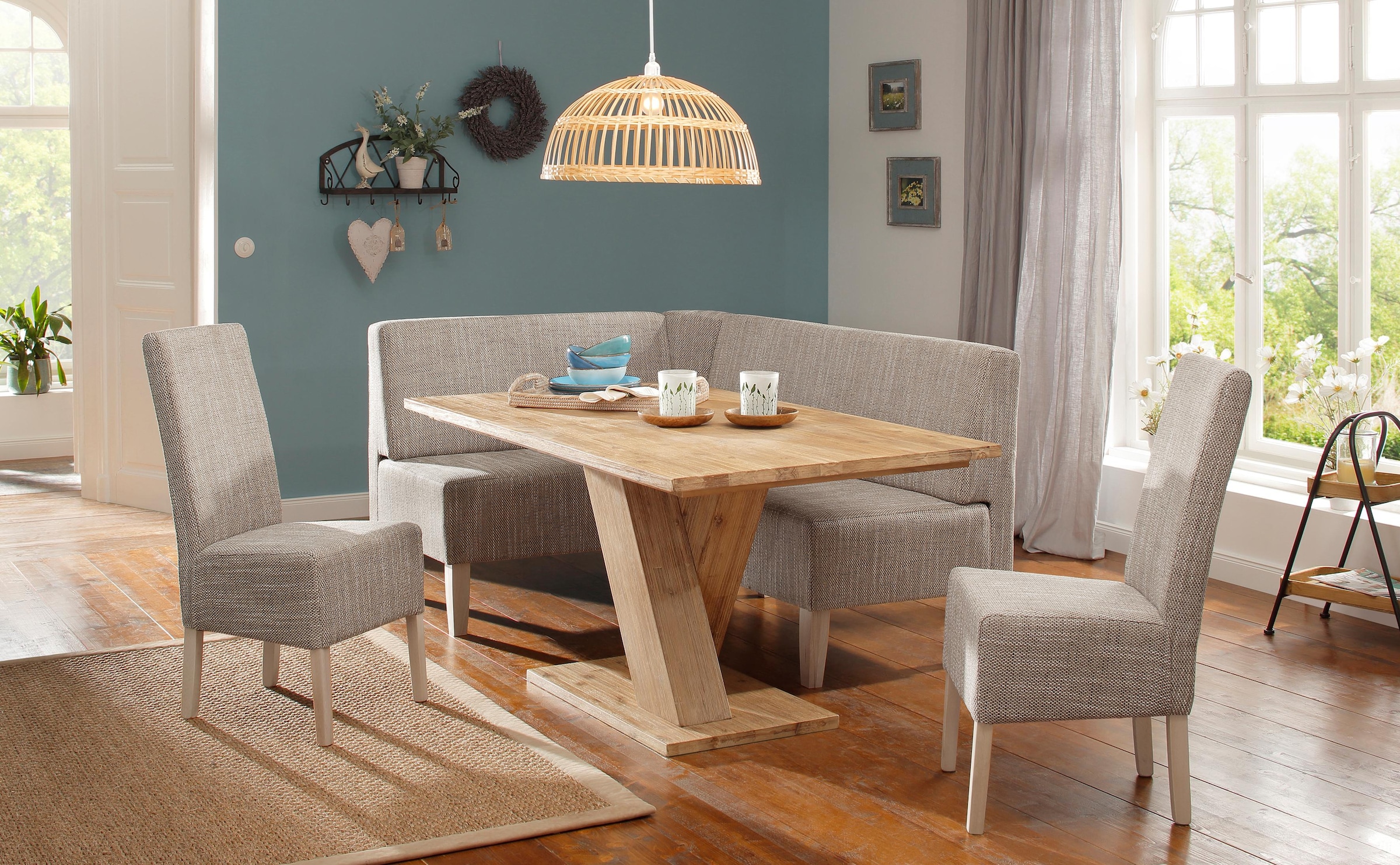 Sitzbank „Hellen“, cappuccino B/H/T: 130 cm x 98 cm x 170 cm