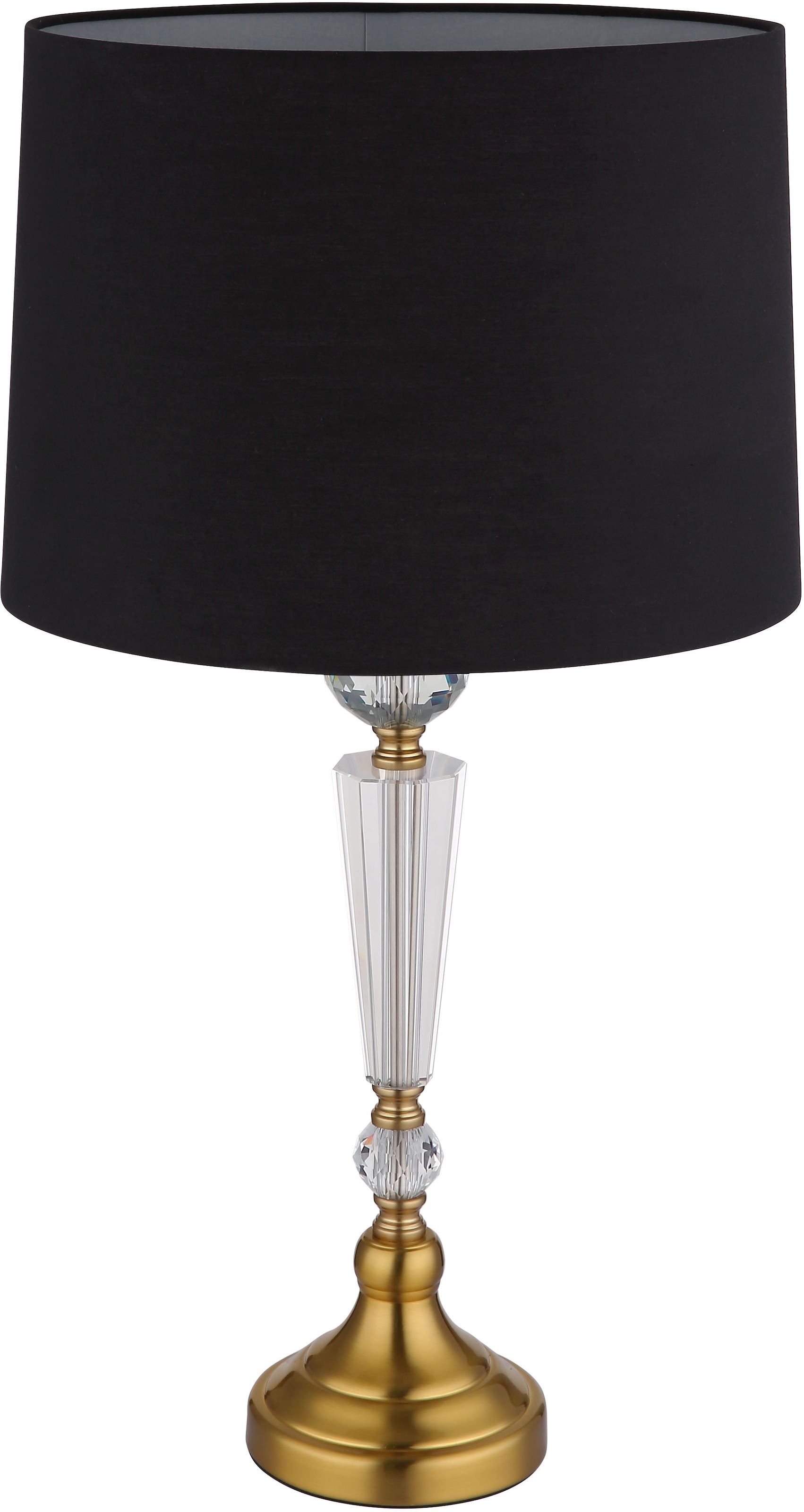 GLOBO LIGHTING Tischleuchte »ARRO«, Leuchtmittel E27 | ohne Leuchtmittel, Tischlampe/Schlafzimmer/Wohnzimmer/Textil schwarz
