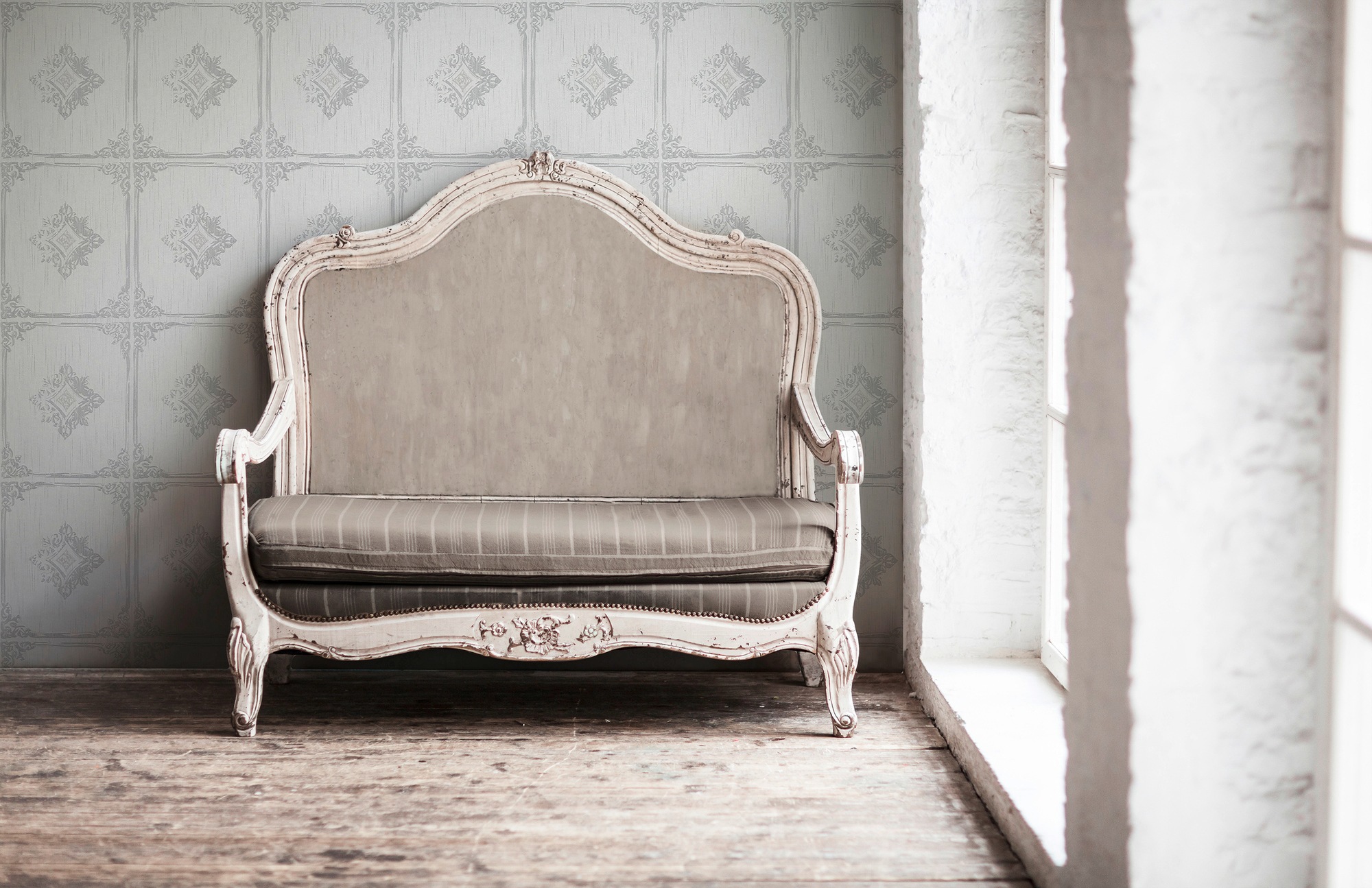 Architects Paper Textiltapete »Tessuto« Barock | gemustert | ornamental leicht strukturiert Tapete Barock Tapeten Wohnzimmer Schlafzimmer Küche modern Design Büro