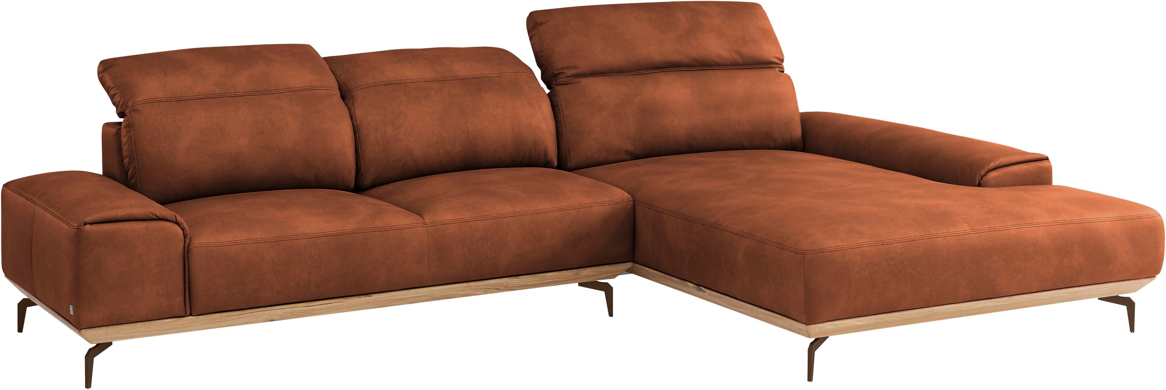Musterring Wohnlandschaft »MR 2490«, Bronze-Fuß, Sitzhöhe 48cm, wahlweise mit Funktionen, Maße 342 x 207 cm