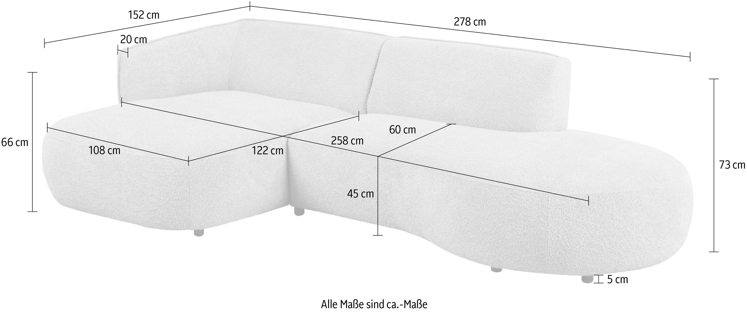 andas Ecksofa »Ostrup«, schlichtes modernes Design, in verschiedenen Farben