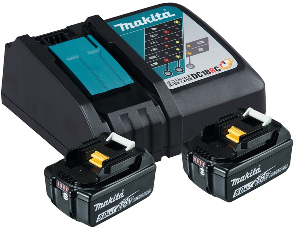 MAKITA Akku Starter-Set »»Power Source-Kit BL1850B«« 18 V, 5 Ah, inkl. Schnellladegerät schwarz
