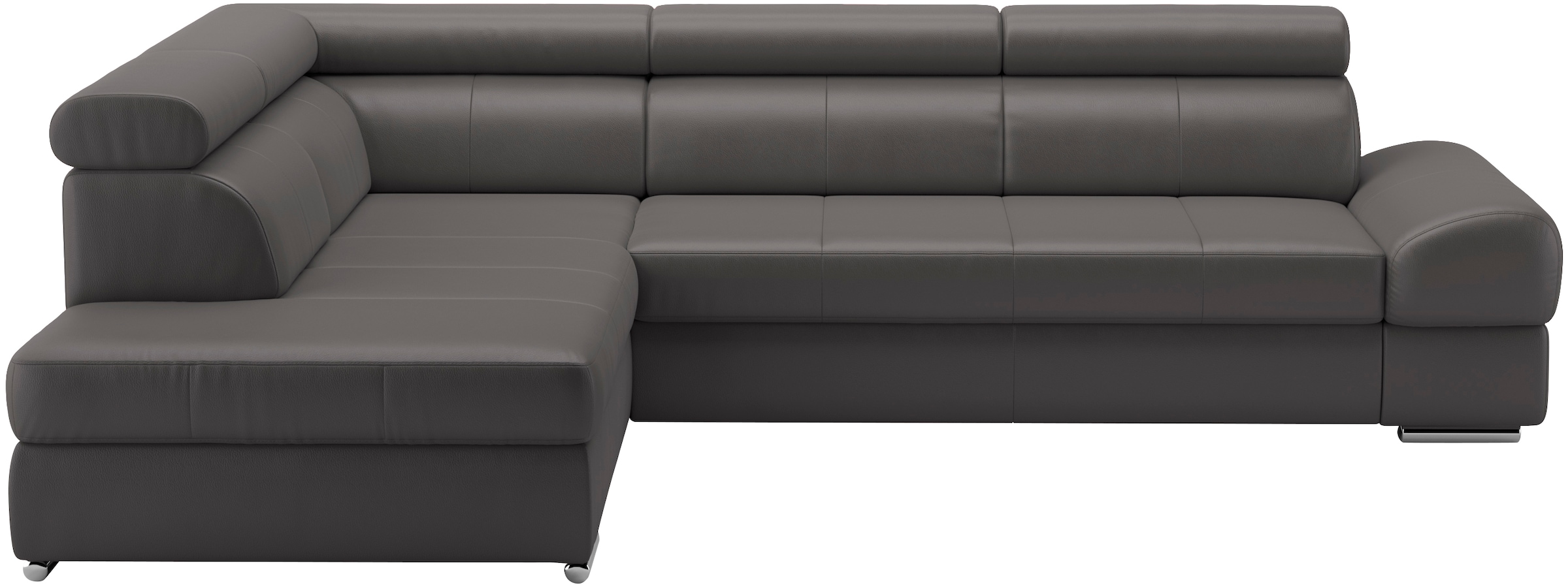 sit&more Ecksofa »Broadway L-Form«, mit verstellbaren Kopfteilen, wahlweise mit Bettfunktion