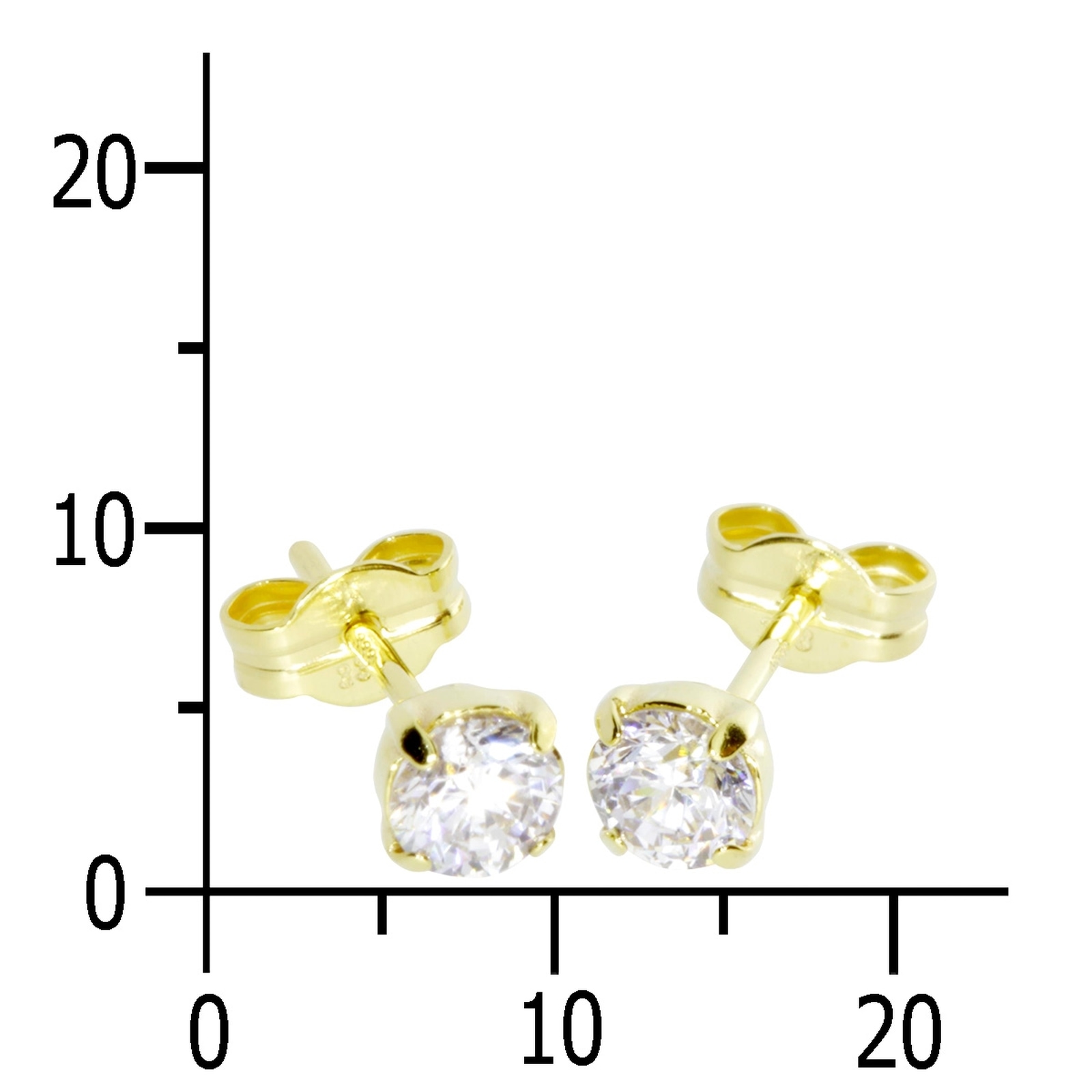 OSTSEE-SCHMUCK Paar Ohrstecker »Ostsee-Schmuck Ohrstecker Emma 4 mm Ohrstecker Emma 4 mm«, (2 tlg.)