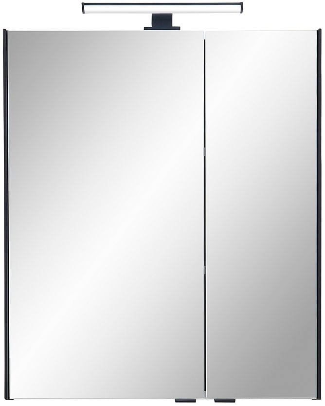 Saphir Badmöbel-Set »Quickset 395 5-teilig, Waschbeckenunterschrank mit LED-Spiegelschrank«, (6 St.), Unterschrank, Hängeschrank, Midischrank, inkl. Türdämpfer, 7 Türen
