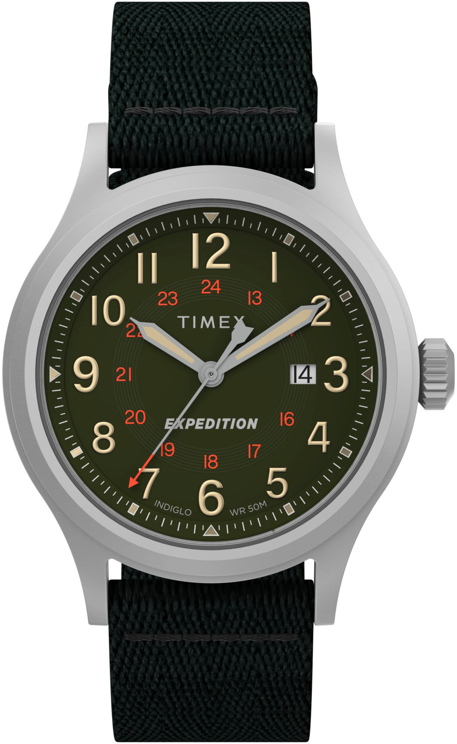 Timex Quarzuhr »Sierra« Armbanduhr, Herrenuhr, Datum, Leuchtzeiger, Mineralglas, Analog