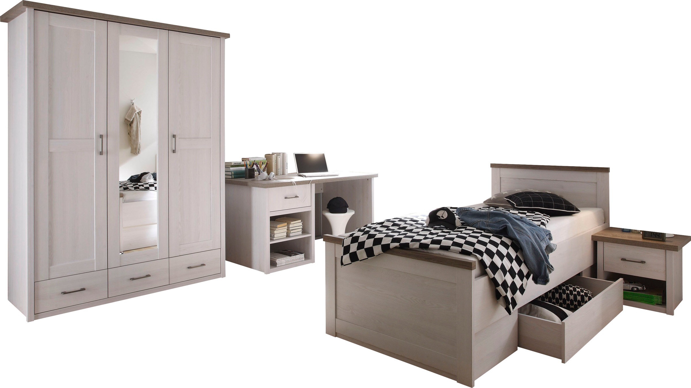 Begabino Jugendzimmer-Set »Luca, TOPSELLER Möbel-Set komplett Zimmer«, (Set günstig online kaufen