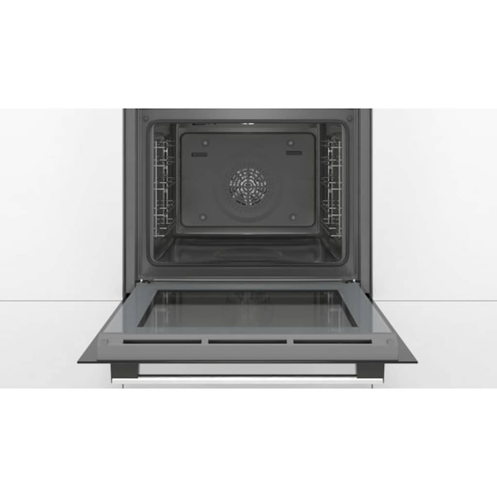 BOSCH Einbaubackofen »HRA534BS0«, Serie 4, HRA534BS0, mit Teleskopauszug nachrüstbar, ecoClean