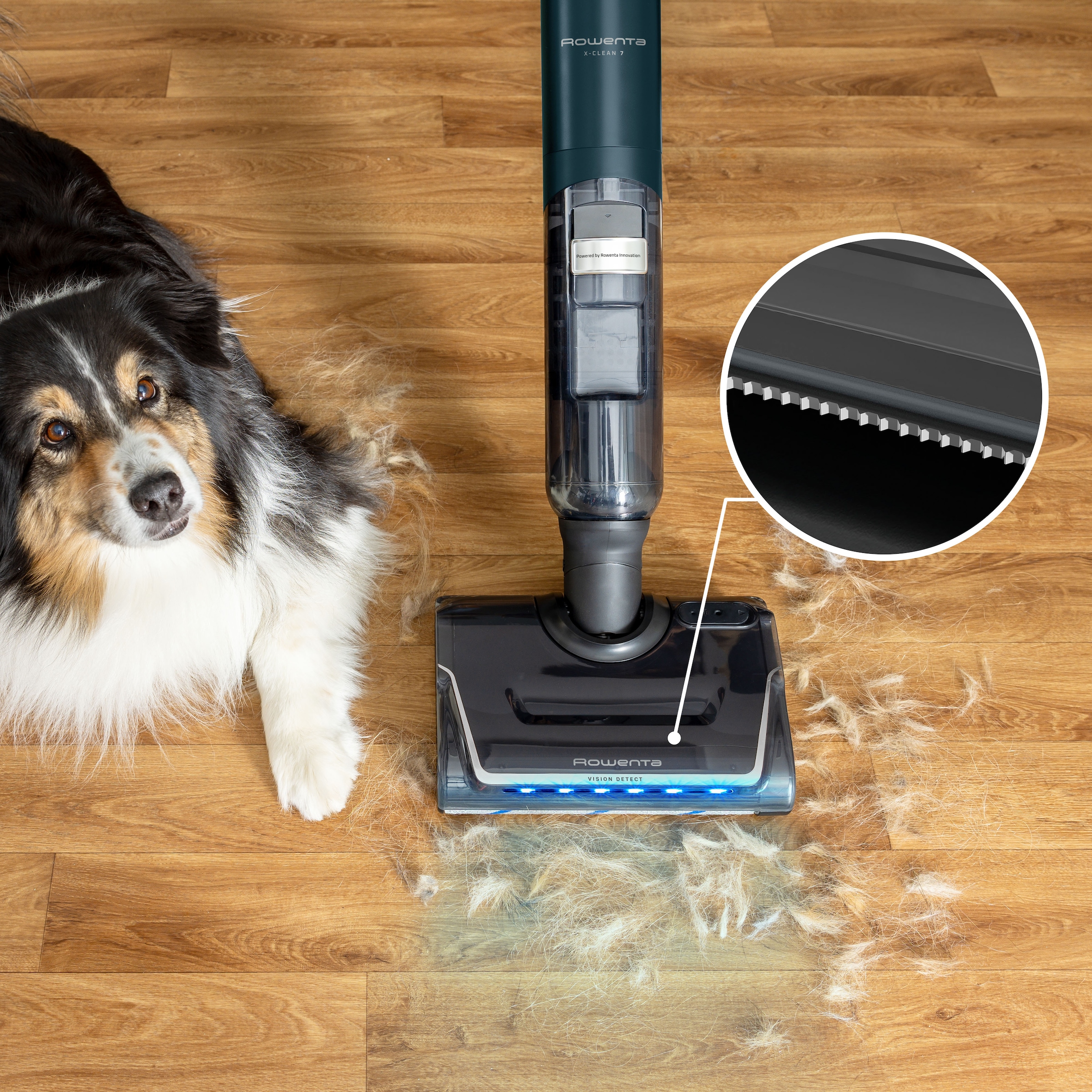 Rowenta Nass-Trocken-Sauger »X-Clean 7, Saugen und Wischen, LED-Display, 180° abflachbares Design« selbstreinigend, selbstfahrendes Walzensystem, für Hartböden, GZ5735