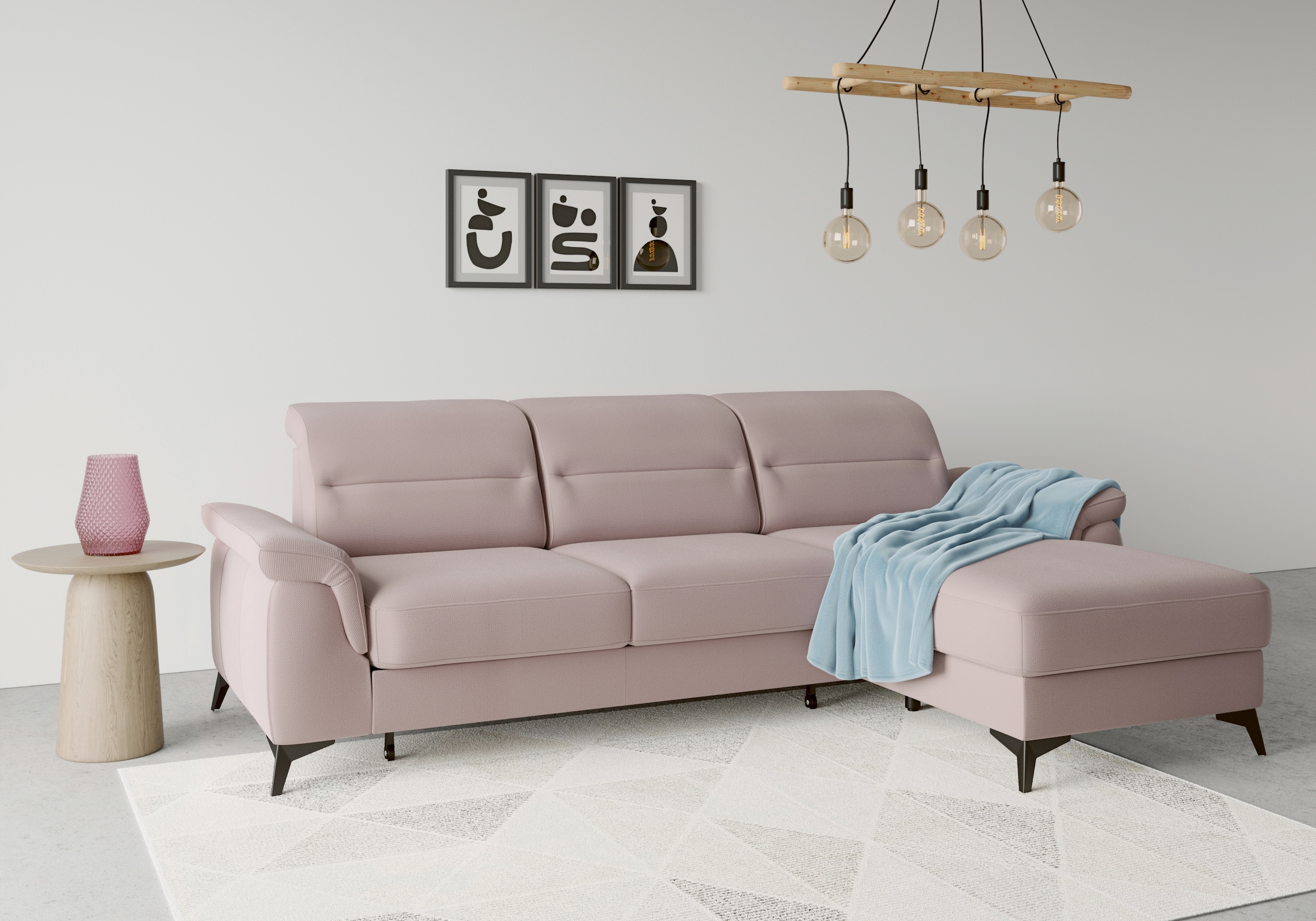 sit&more Ecksofa »Sinatra L-Form« mit Recamiere, optional mit Kopfteilverst günstig online kaufen
