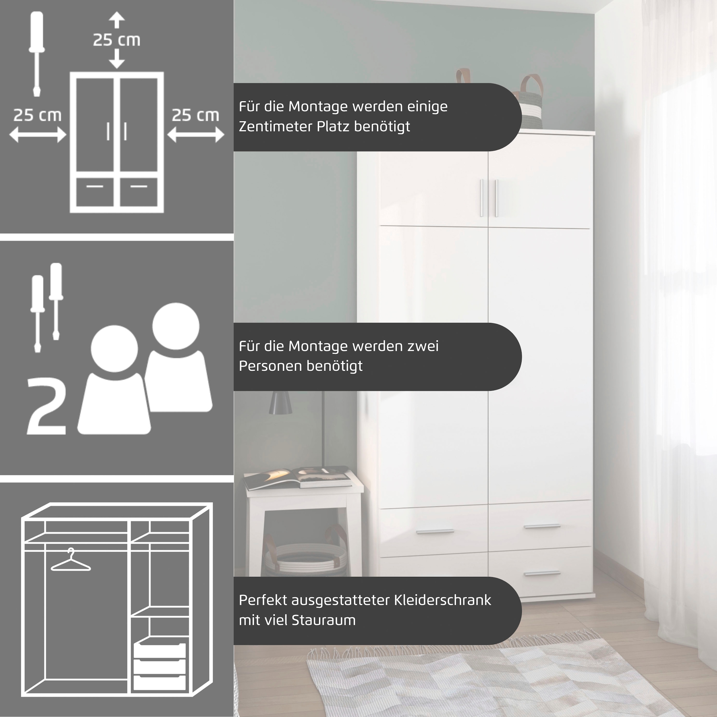 rauch Kleiderschrank »Kemi« mit Spiegel