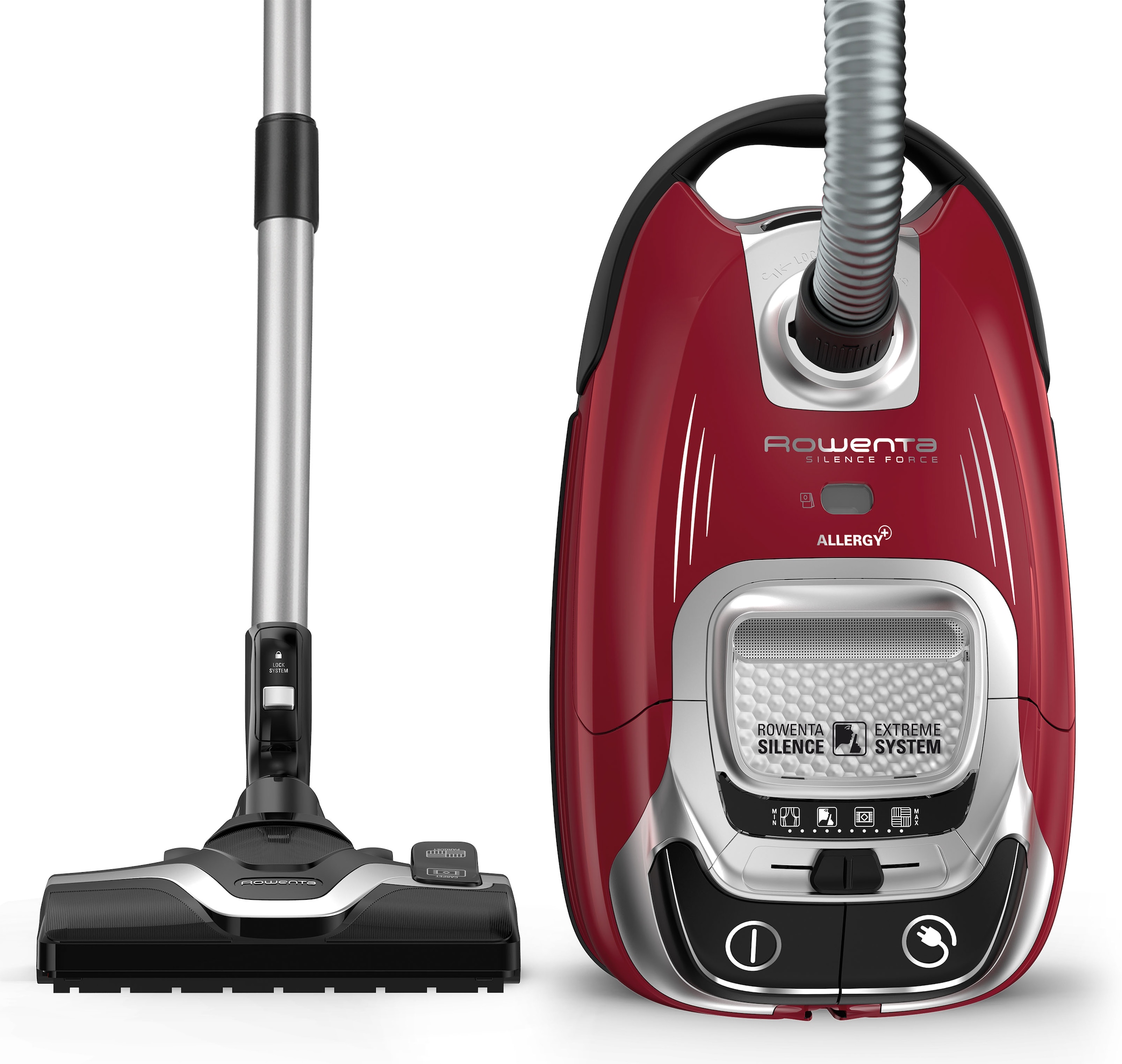 Rowenta Bodenstaubsauger »Silence Force Allergy+, 4,5 L Staubbeutelkapazität, sehr leise,«, 400 W, mit Beutel, langlebiger EffiTech-Motor, Staubsauger Tierhaare, RO7473