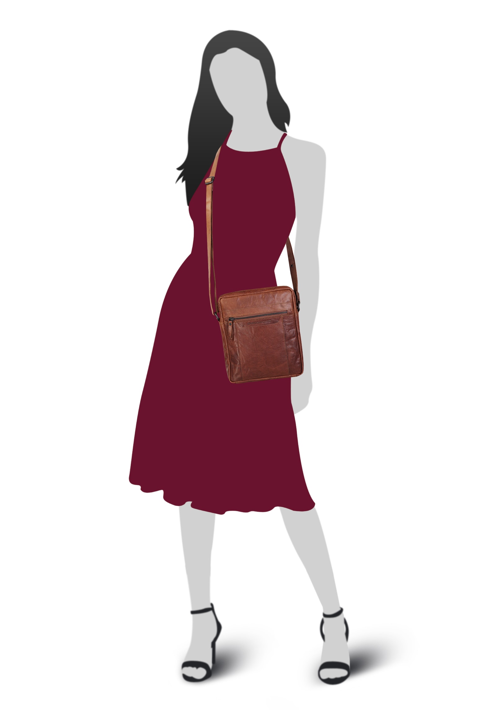 Spikes & Sparrow Umhängetasche echt Leder