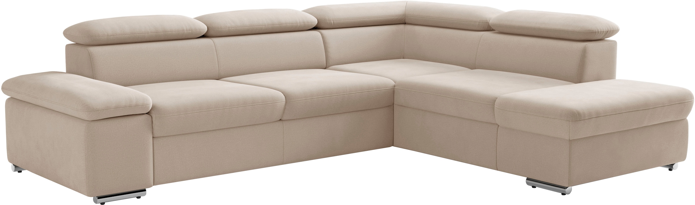 sit&more Ecksofa »Valentine L-Form, B: 272 cm« mit Arm- & Kopfteilverstellung, optional mit Bettfunktion