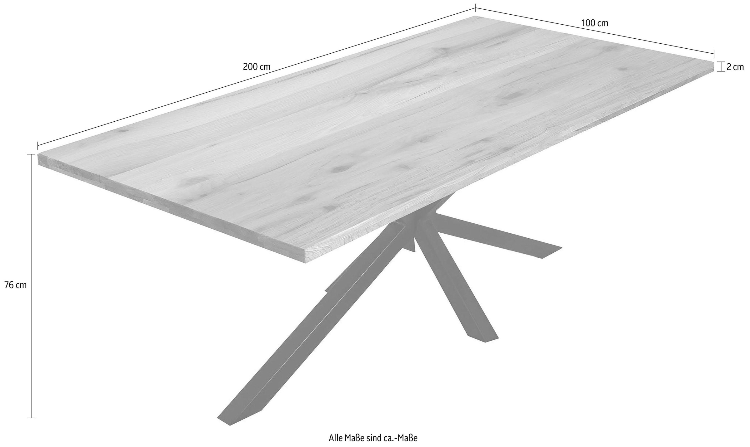 SIT Esstisch »Tops&Tables«, Tischplatte auf 4 cm aufgedoppelt