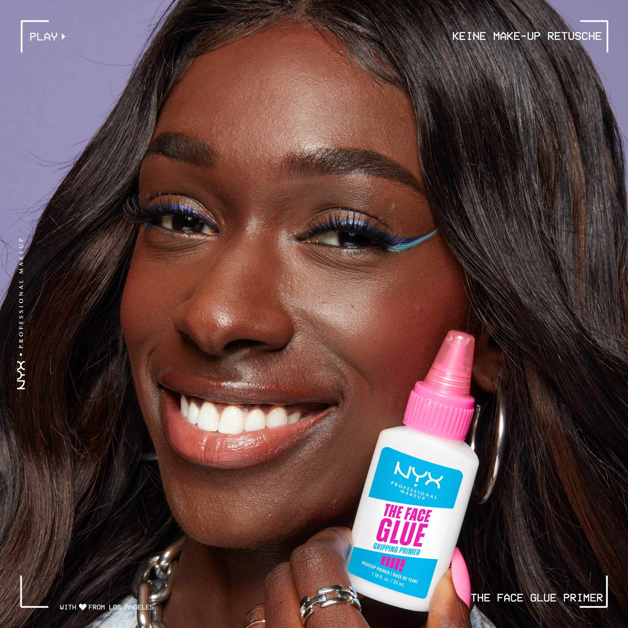 NYX Primer »NYX Professional Makeup The Face Glue Primer«, Sorgt für langanhaltendes Make-up, transparent, keine Rückstände.