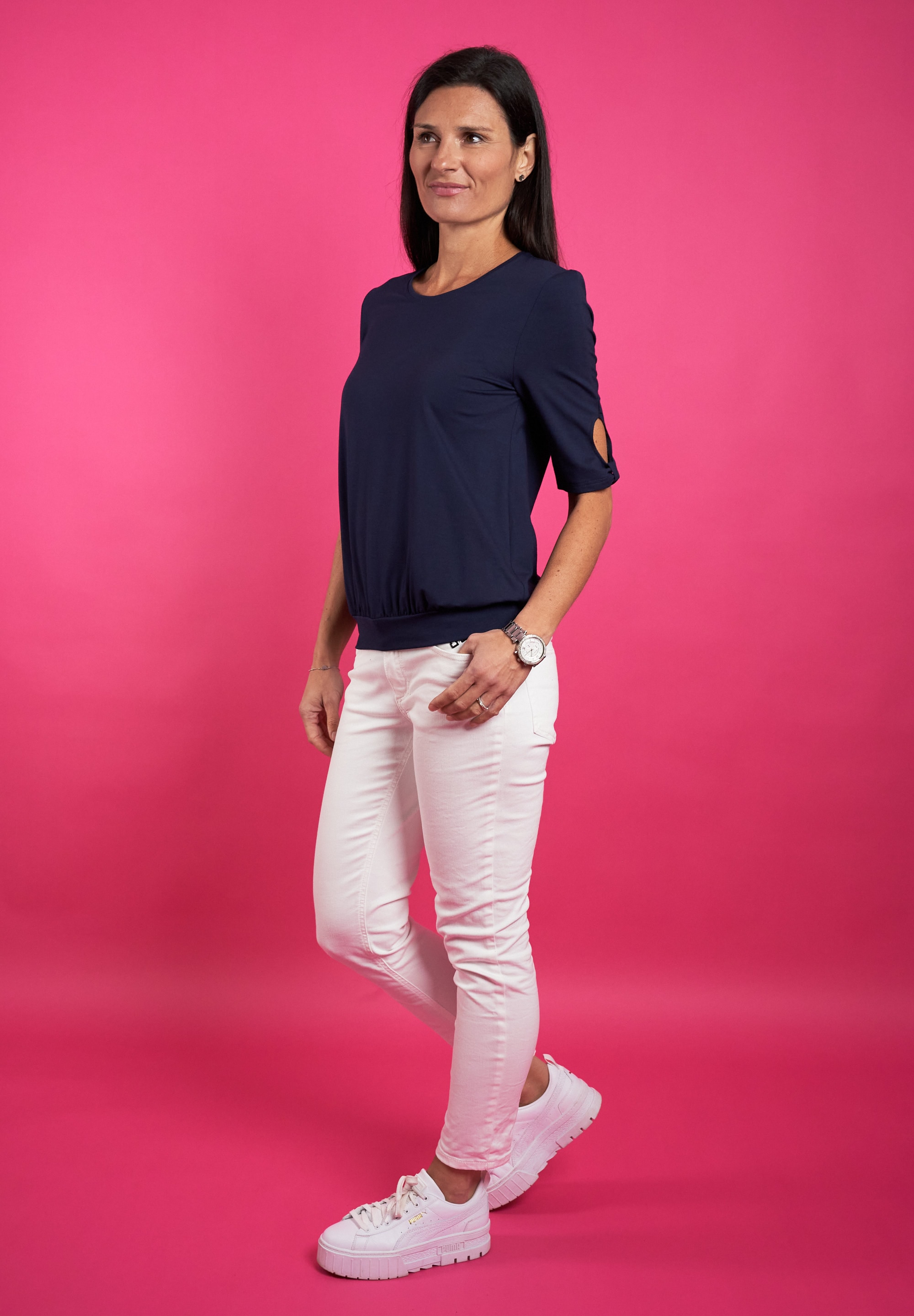 Seidel Moden Rundhalsshirt mit Cut-Out Details, MADE IN GERMANY