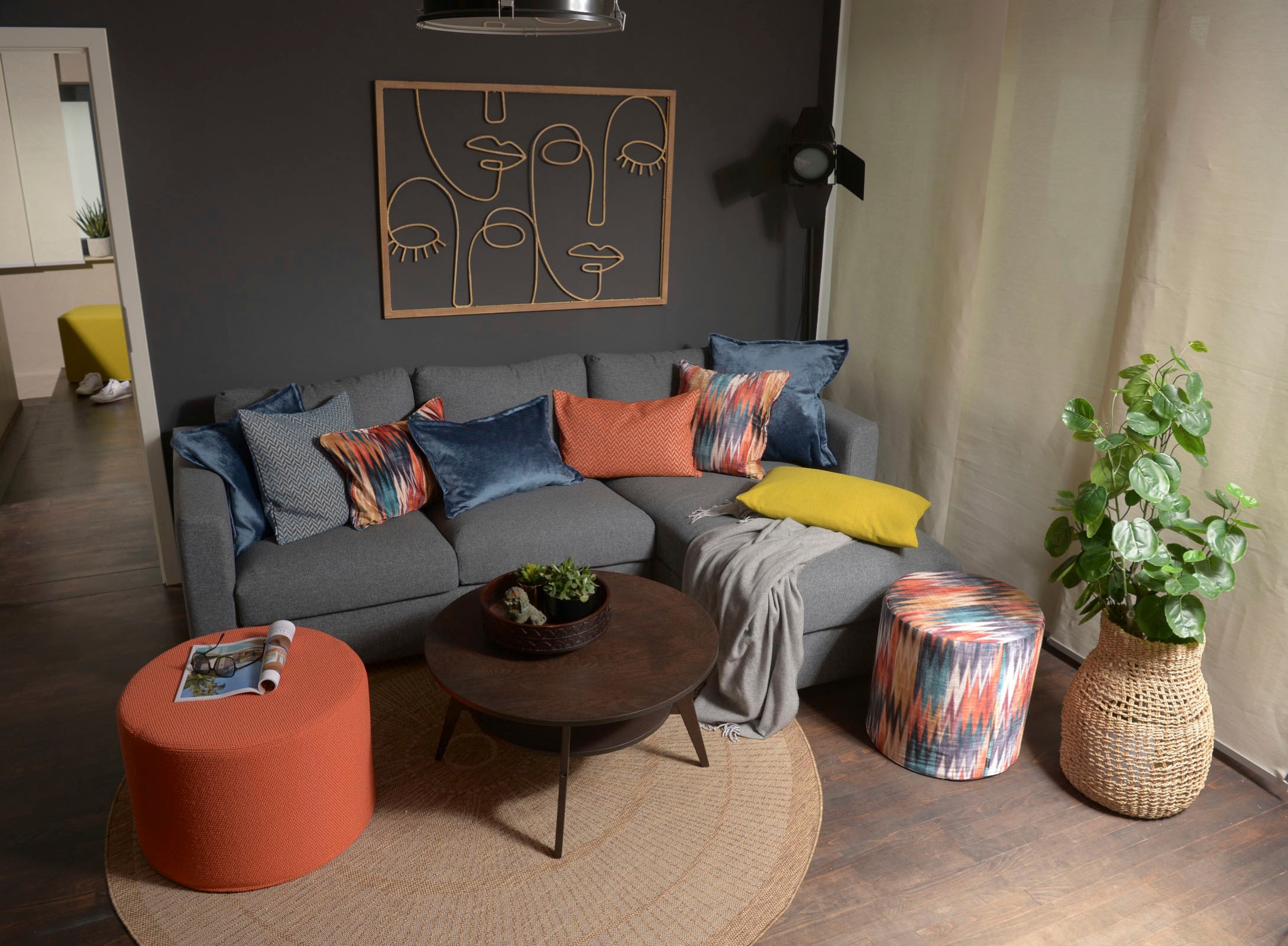 H.O.C.K. Dekokissen "Bonanza" leicht schimmernd, inkl. Füllung, Bezug mit R günstig online kaufen