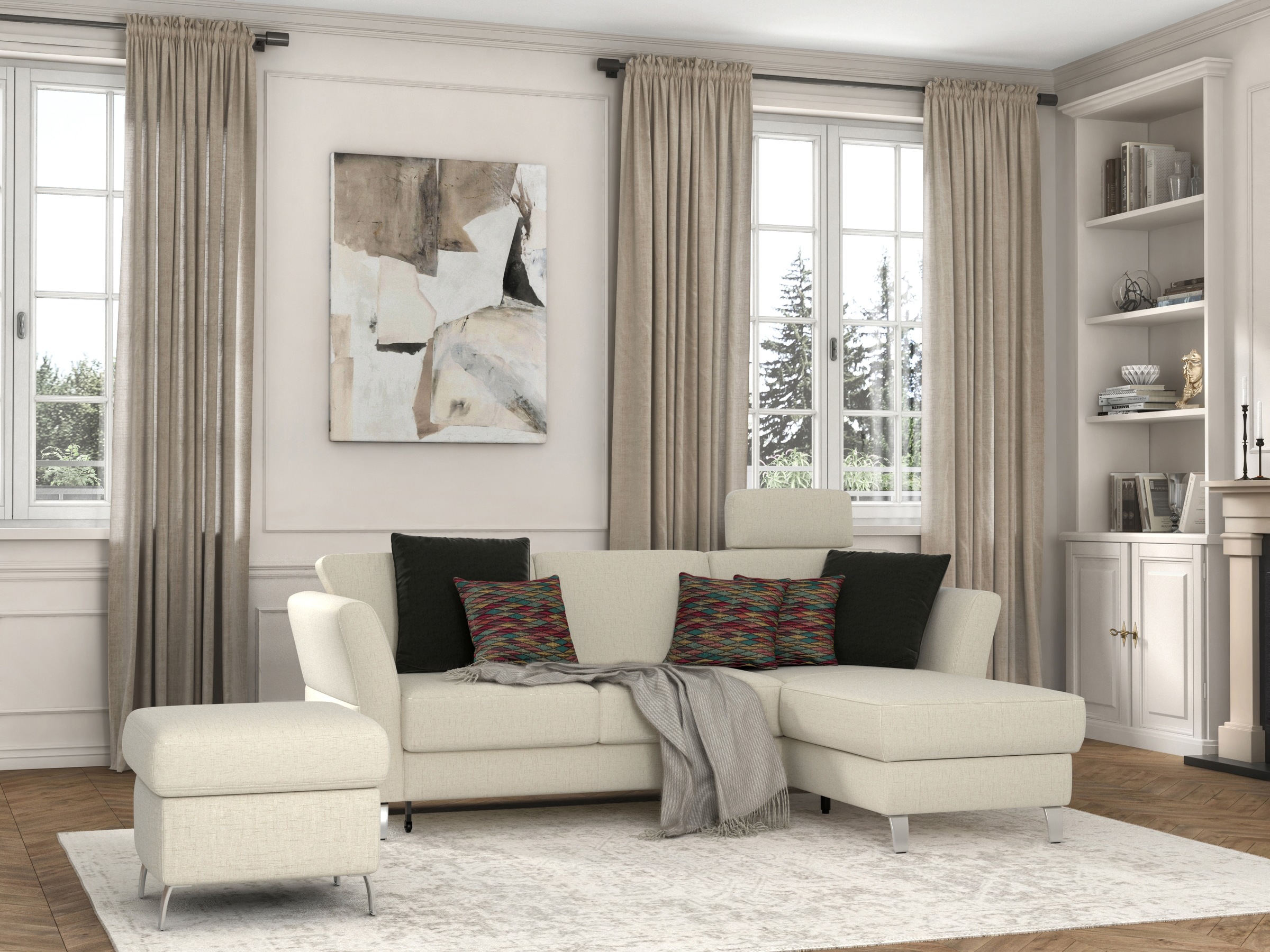 sit&more Ecksofa "Visby L-Form" wahlweise mit Bettfunktion und Bettkasten, günstig online kaufen
