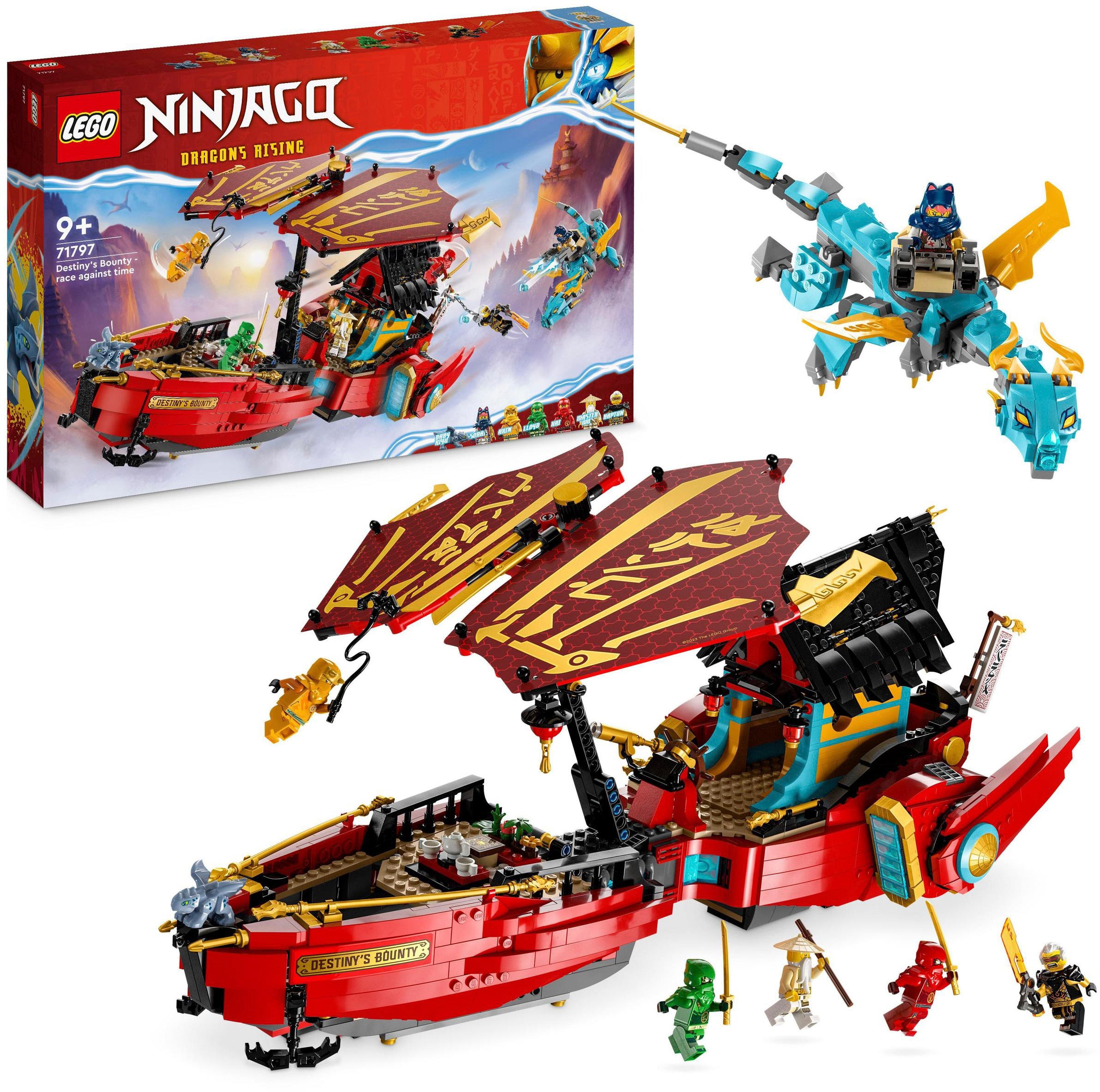 LEGO® Konstruktionsspielsteine »Ninja-Flugsegler im Wettlauf mit der Zeit (71797), LEGO® NINJAGO«, (1739 St.), Made in Europe