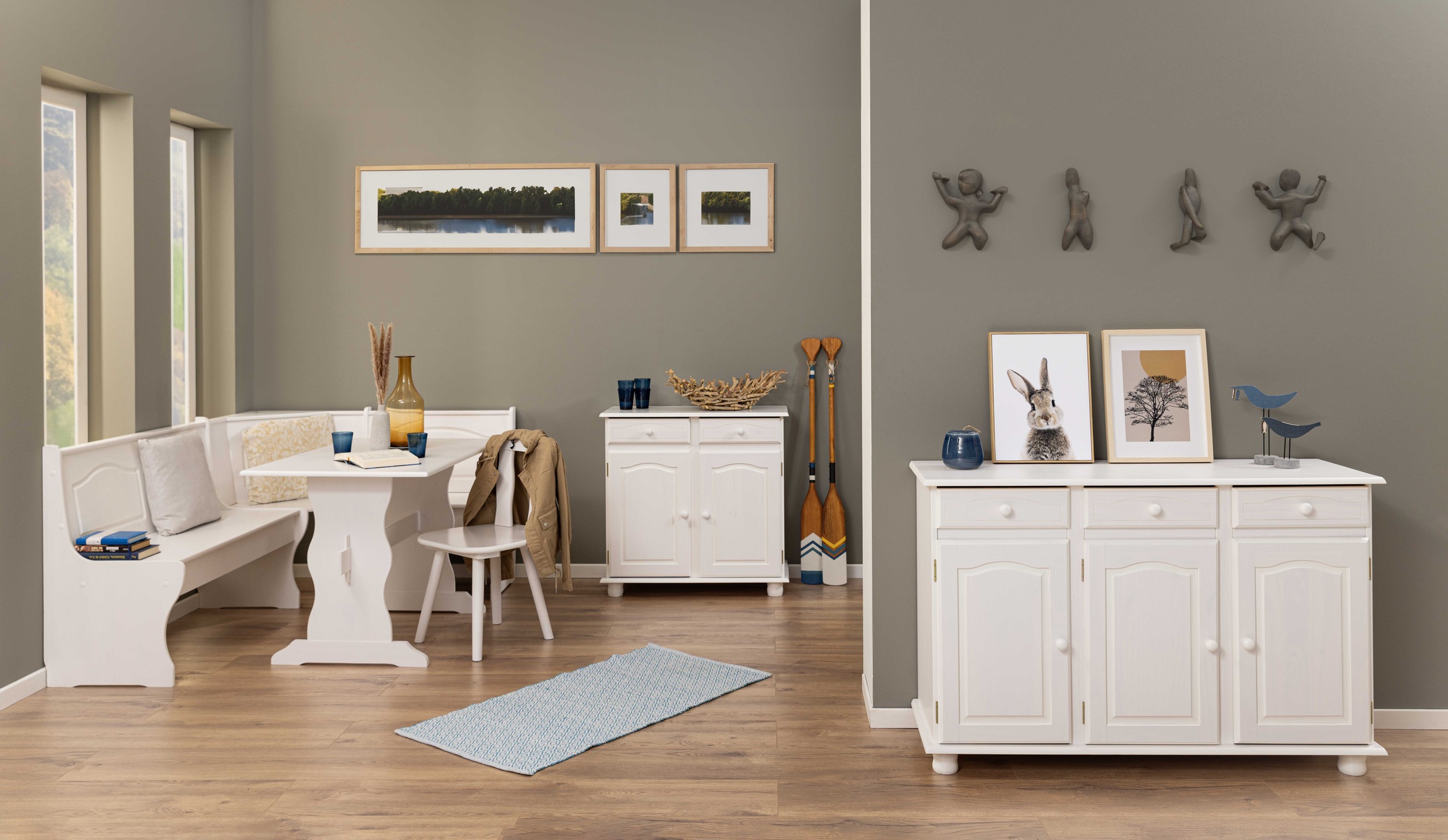 Inter Link Sideboard »Sideboard Livio« 1 Stk. tlg. Kiefer Massiv, Landhaus, BxTxH: ca. 130 x 43 x 87 cm