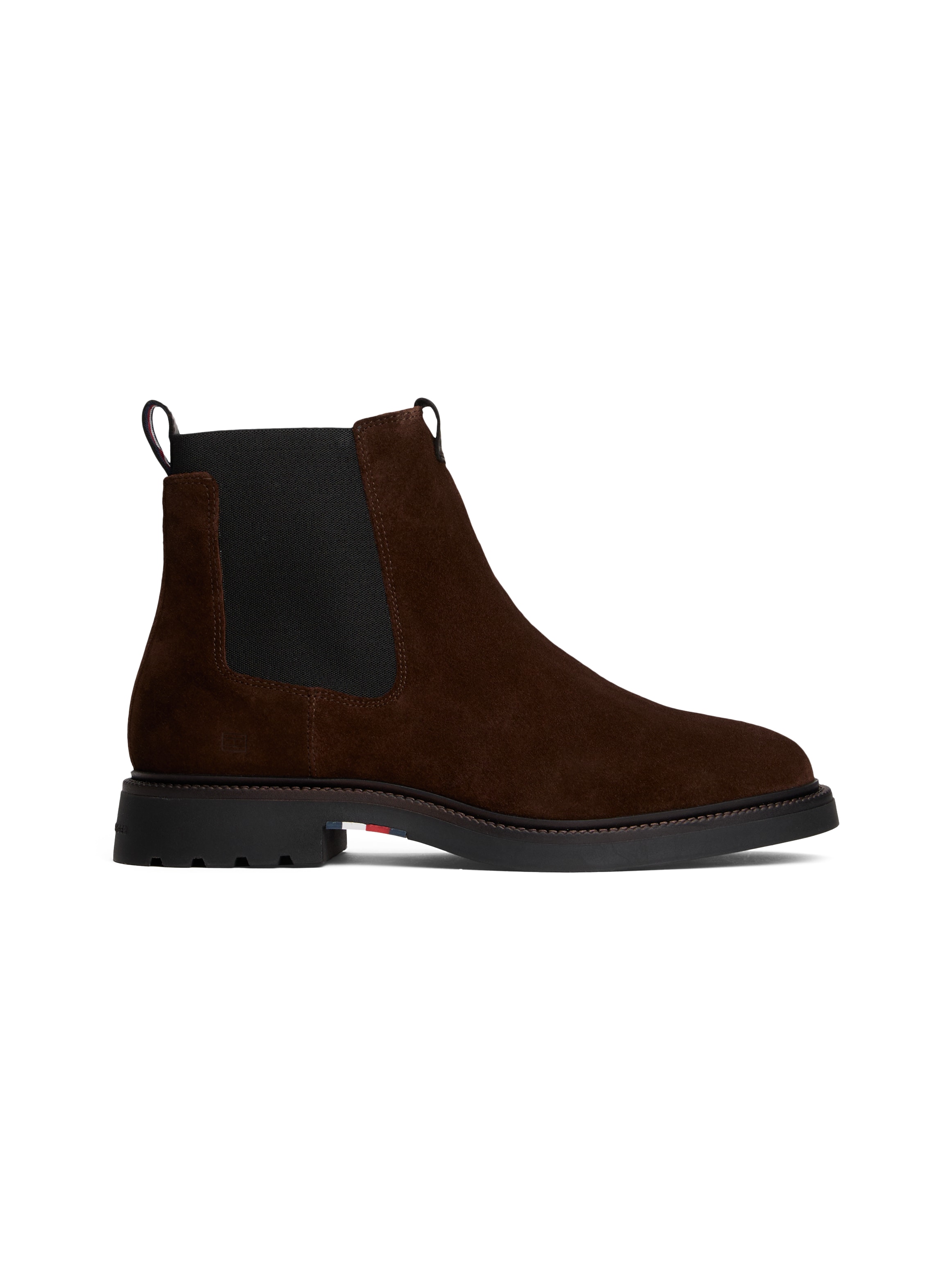 Tommy Hilfiger Chelseaboots »HILFIGER COMFORT LWT SDE CHELSEA«, Blockabsatz, Herbstmode, Businessschuh, beidseitiger Stretcheinsatz