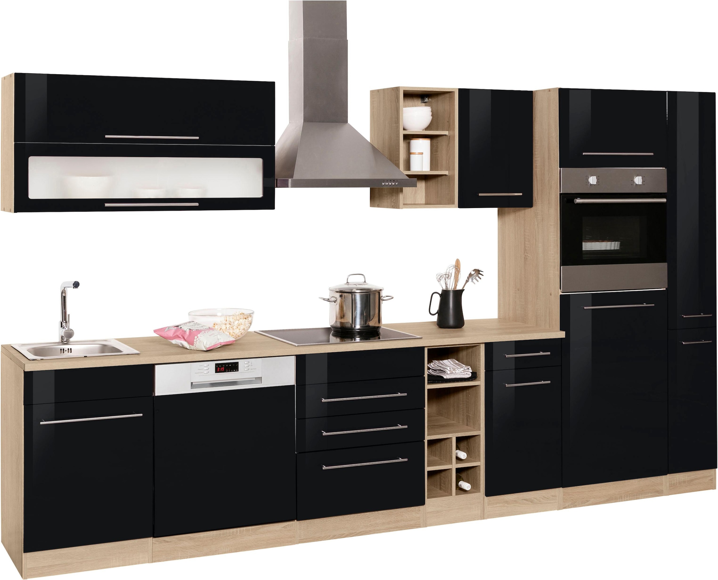 KOCHSTATION Küchenzeile »KS-Eton«, ohne E-Geräte, Breite 330 cm