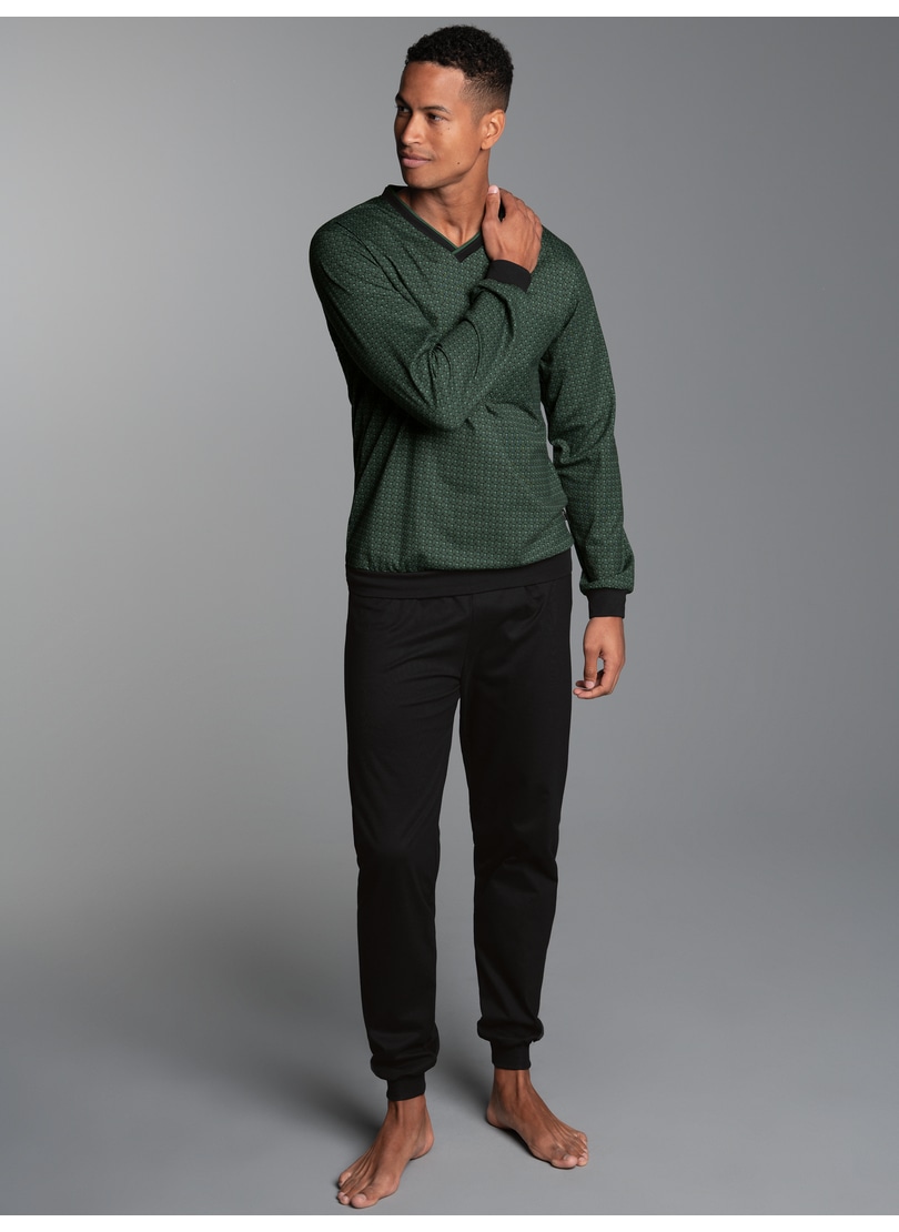 Trigema Schlafanzug »TRIGEMA Pyjama mit Vintage-Muster« 1 tlg.