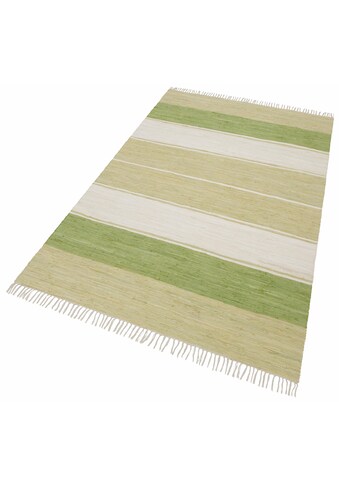 THEKO Teppich »Stripe Cotton«, rechteckig, 5 mm Höhe, Flachgewebe, reine Baumwolle,... kaufen