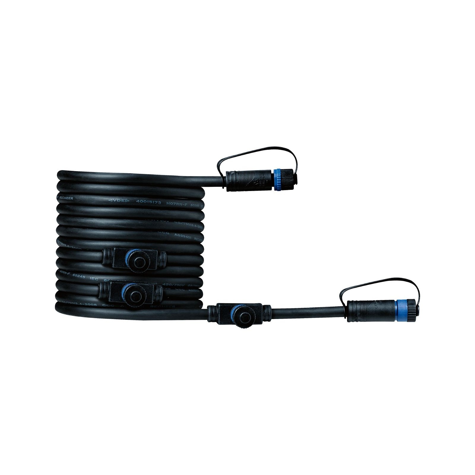 Paulmann LED Gartenstrahler »Plug & Shine Kabel 5m 4 Ausgänge IP68 Schwarz«