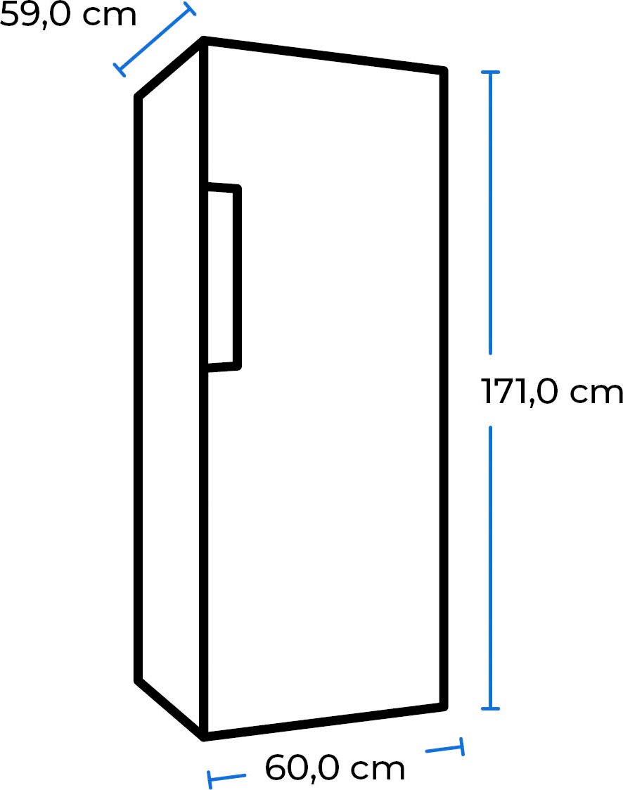 exquisit Gefrierschrank »GS280-HE-040D«, 171 cm hoch, 60 cm breit, 242 Liter Nutzinhalt, Display, Schnellgefrieren