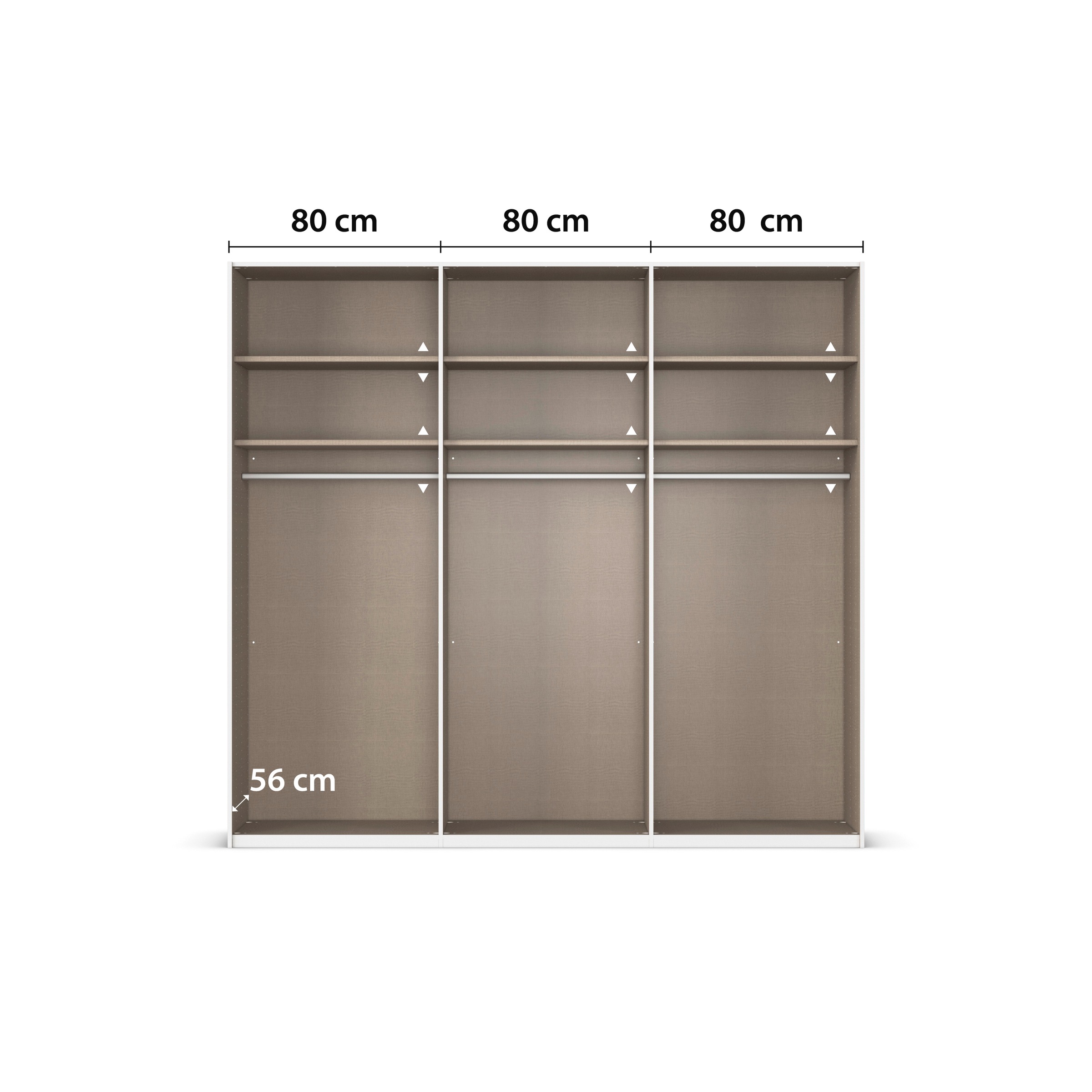 rauch Schwebetürenschrank »Kleiderschrank Schrank Garderobe Schlafzimmerschrank EVELYN«, in elegantem Stil mit Spiegel 5 Breiten viel Stauraum MADE IN GERMANY