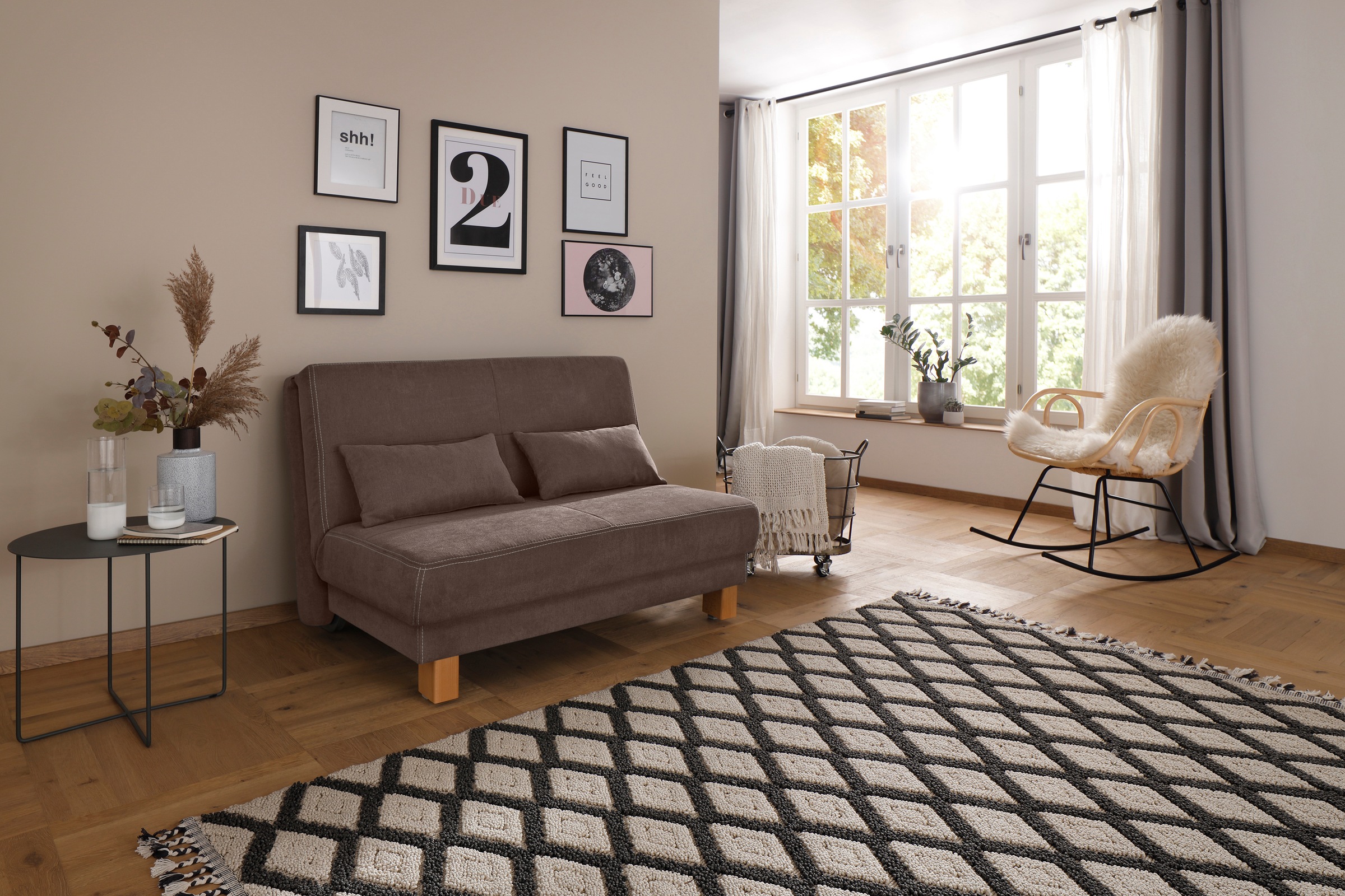 Home affaire Schlafsofa "Gina", vom Sofa zum Bett mit einem Handgriff, in 4 günstig online kaufen
